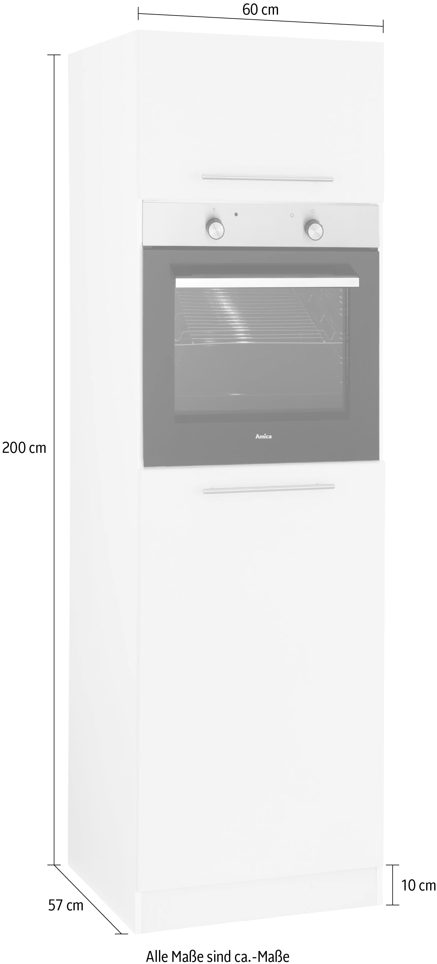 wiho Küchen Backofen/Kühlumbauschrank »Unna«, 60 cm breit