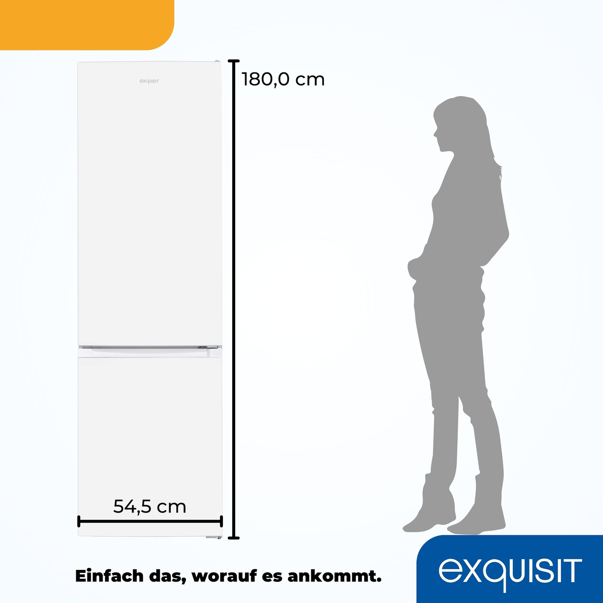 exquisit Kühl-/Gefrierkombination »KGC265-70-040D weiss«