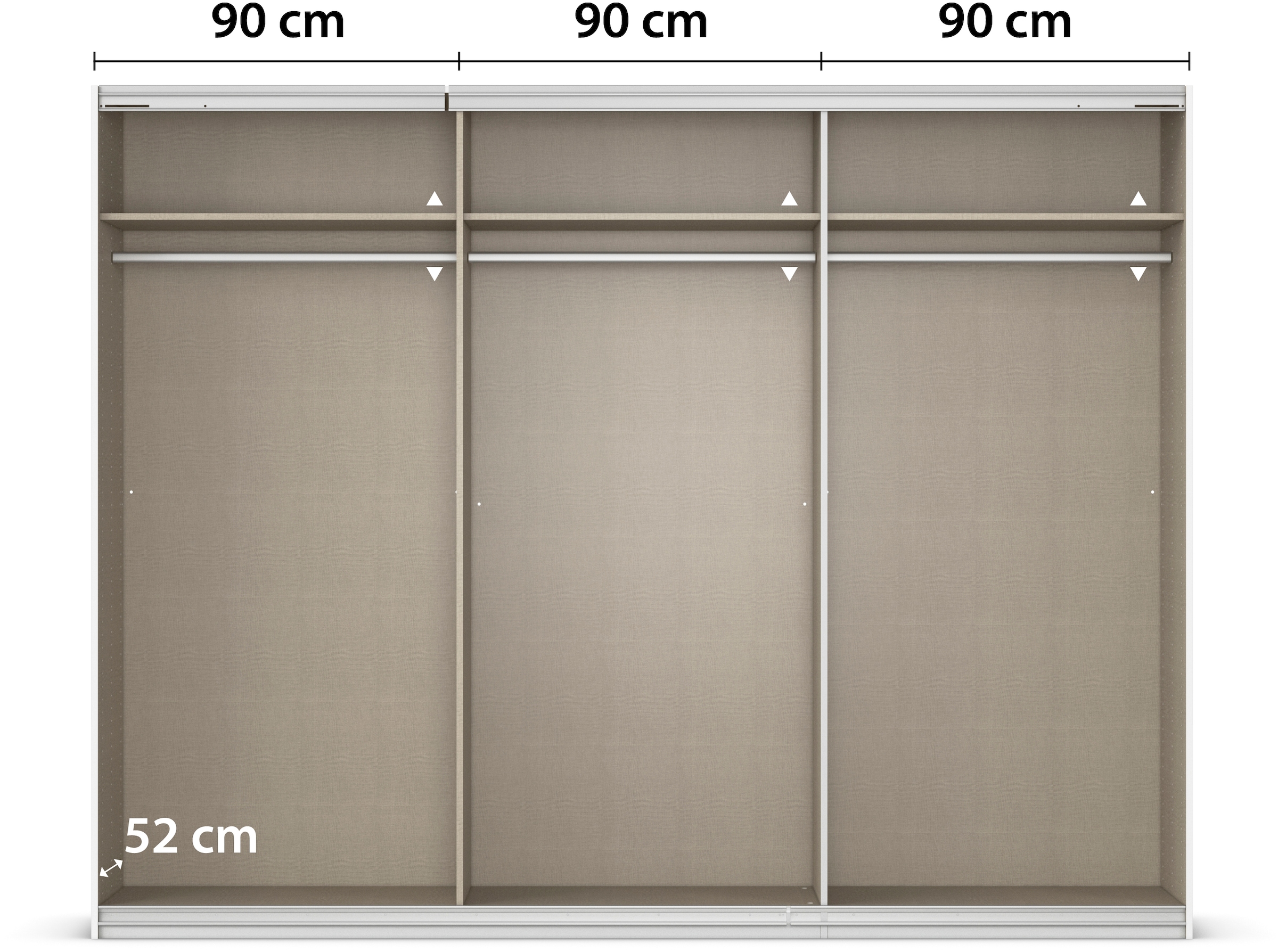 rauch Schwebetürenschrank »Kleiderschrank Schrank Garderobe KULMBACH«, in 2 Höhen erhältlich, mit Metallgriffleisten MADE IN GERMANY
