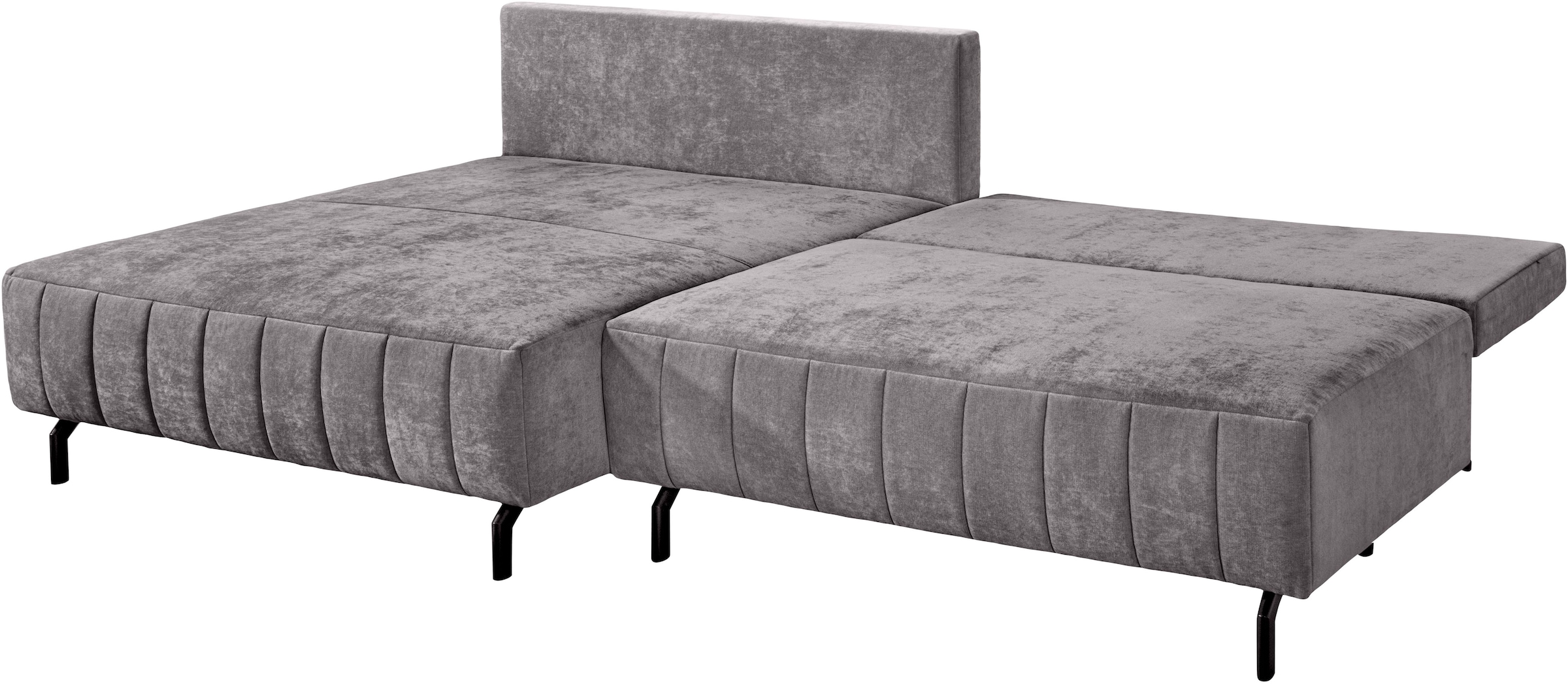 exxpo - sofa fashion Ecksofa inkl. Bettfunktion und Bettkasten, 15cm bodenfrei, Breite 262cm