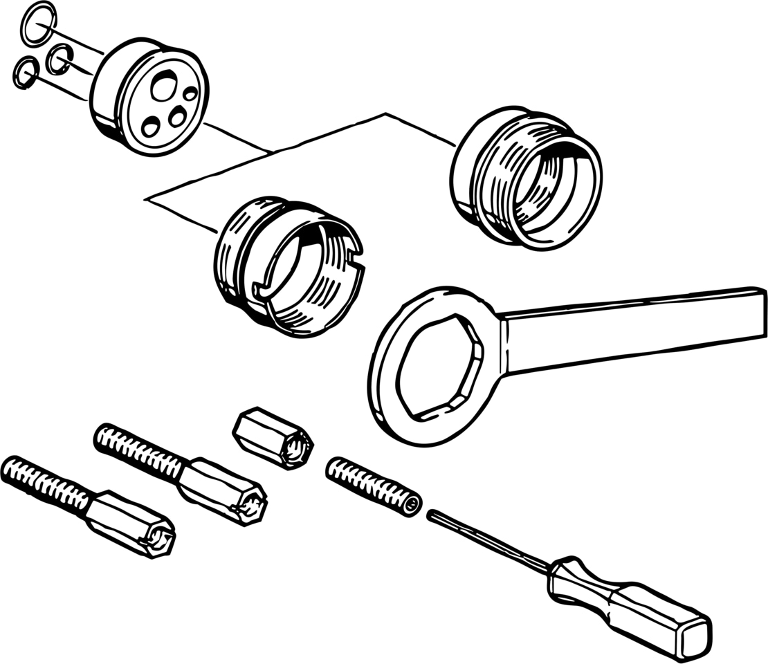 HANSA Armaturen-Befestigungselement, Universal Verlängerungssatz Unterputz Hebelmischer, 20 mm