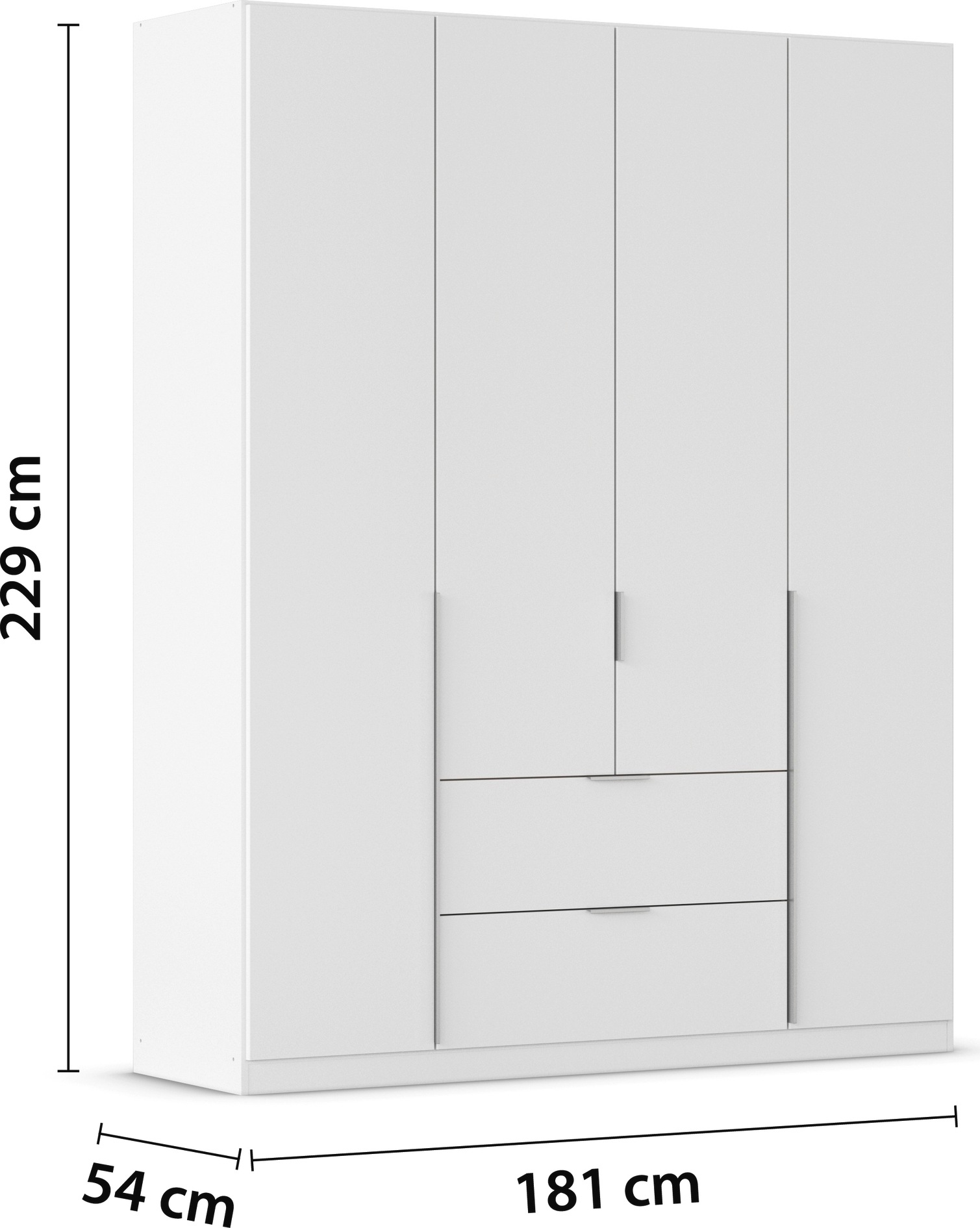 rauch Drehtürenschrank »Kleiderschrank Schrank Garderobe AGORDO mit Dekor- oder Hochglanzfront«, (in zwei Griff-Farben mit Dekor- oder Hochglanzfront), mit Außenschubkästen, in 6 Breiten und 2 Höhen MADE IN GERMANY