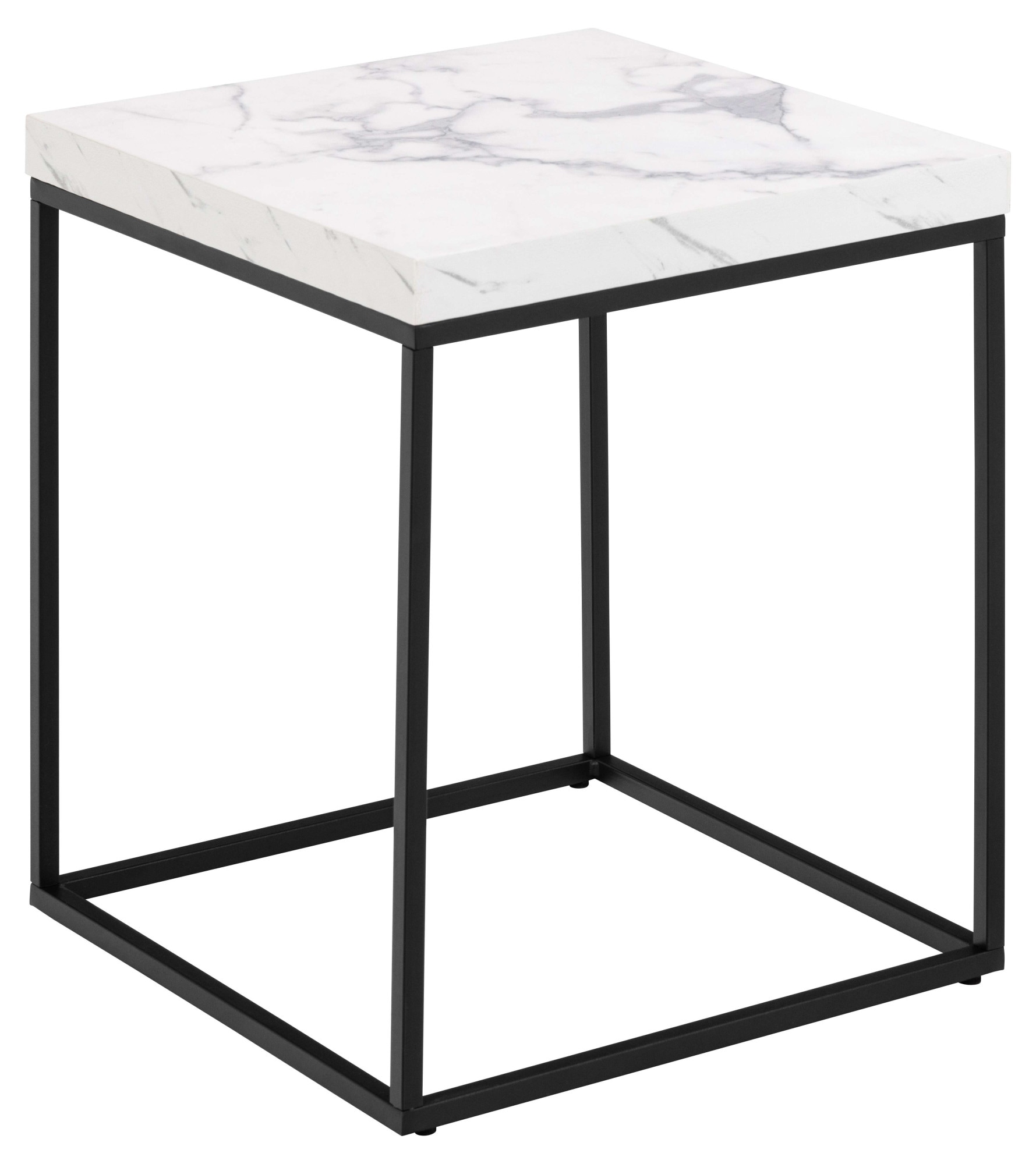 ACTONA GROUP Beistelltisch »Barossa«, Steinoptik, schwarze Stahlbeine