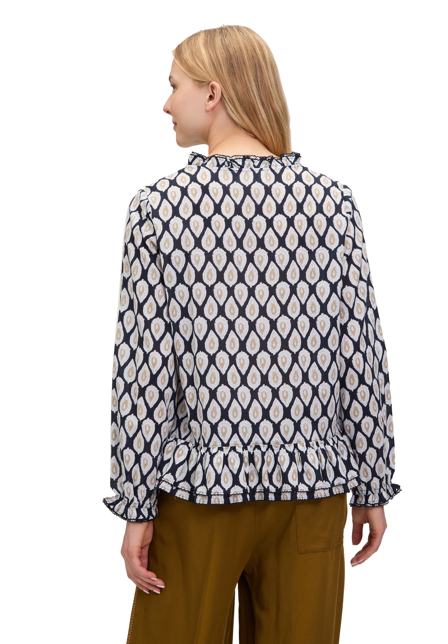 Cartoon Klassische Bluse »Casual-Bluse mit Raffung«