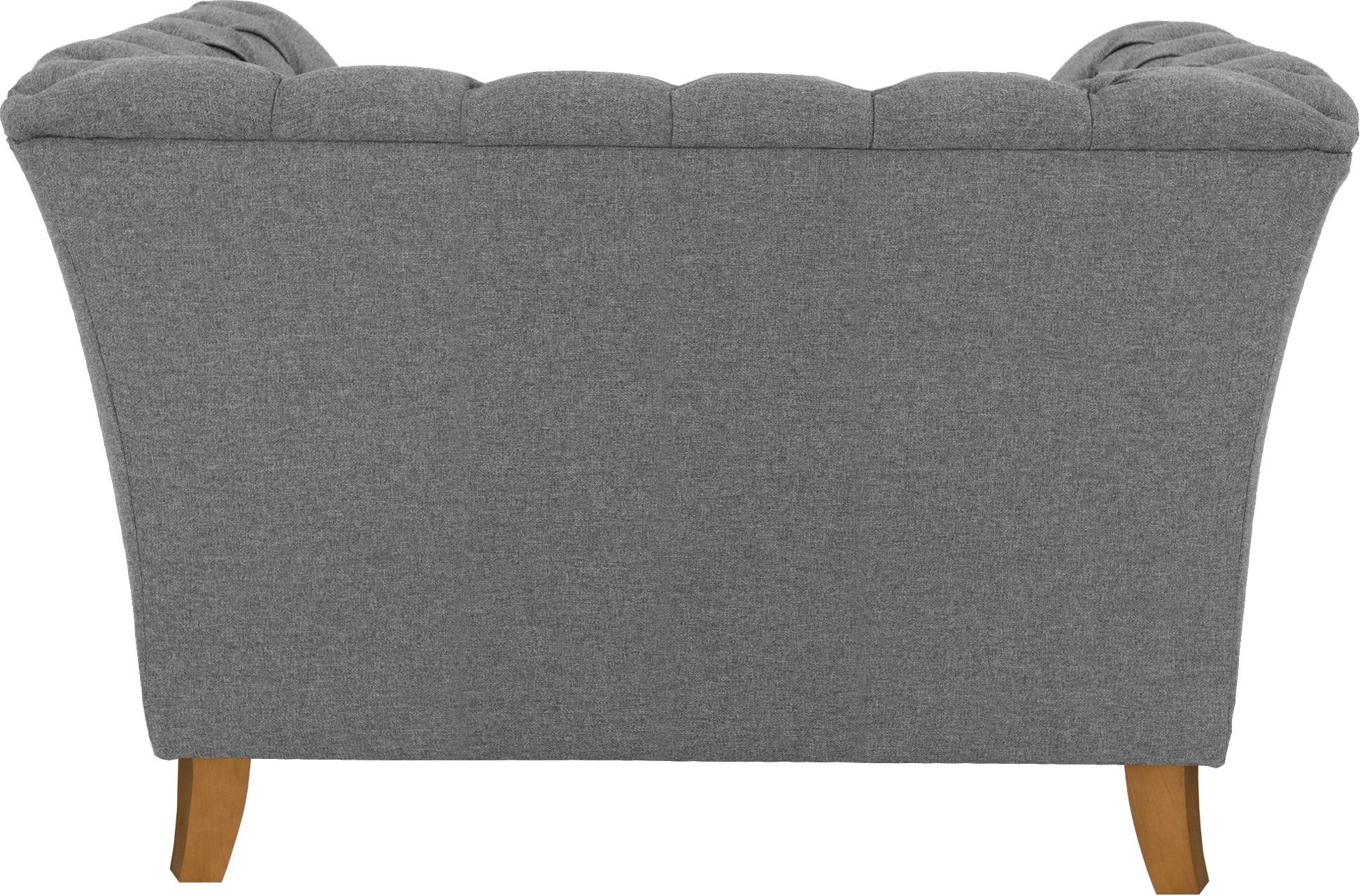 Home affaire Sessel »Newport modernes Chesterfield«, mit Knopfheftung im Rücken, Keder und feinen Armlehnen