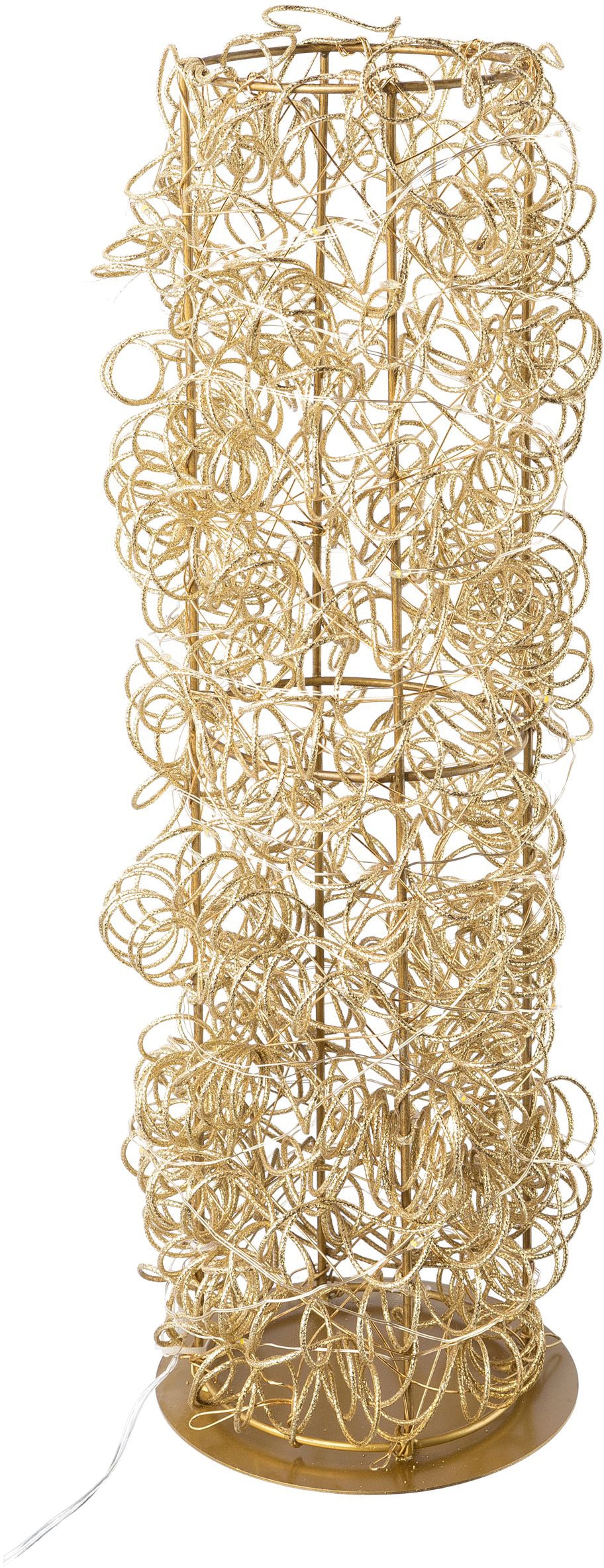 Creativ light Dekoobjekt "Metalldraht-Tower" Zylinder aus Draht, batteriebetrieben, mit Timerfunktion