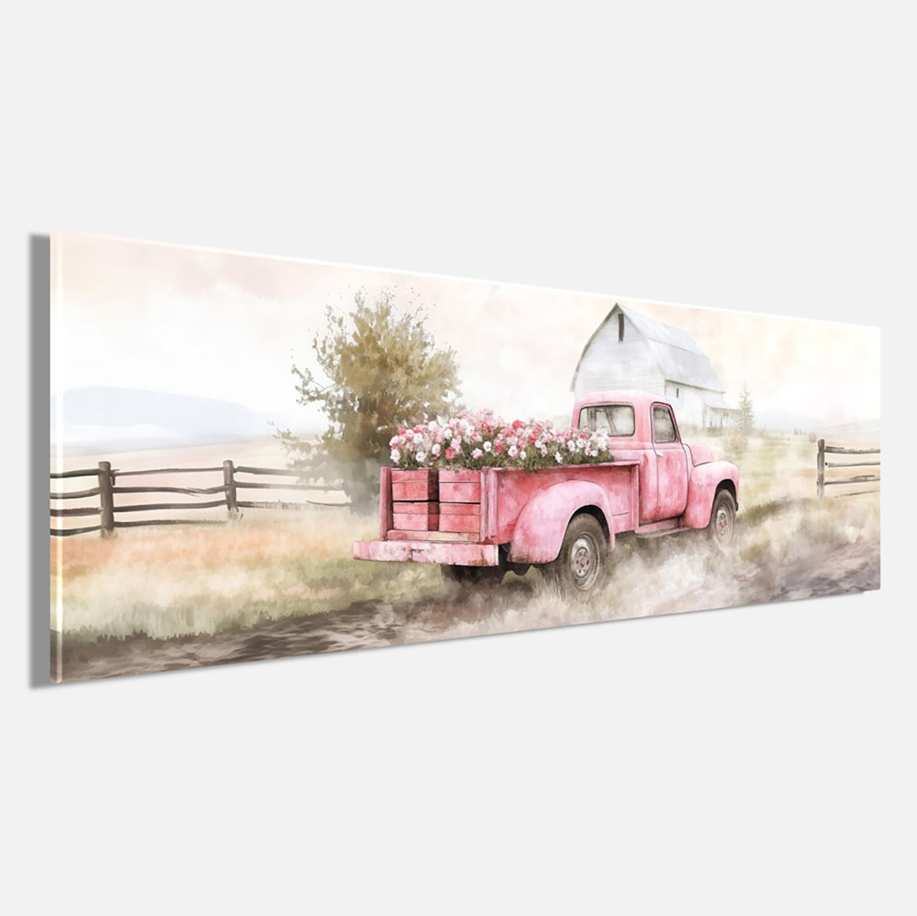 Bönninghoff Ölgemälde »handarbeit BLUMEN 40x120 cm – Wandbild Kunst Deko modern« Felder | Landschaften 1 Stk. tlg. handgefertigt, jedes Bild ein Unikat