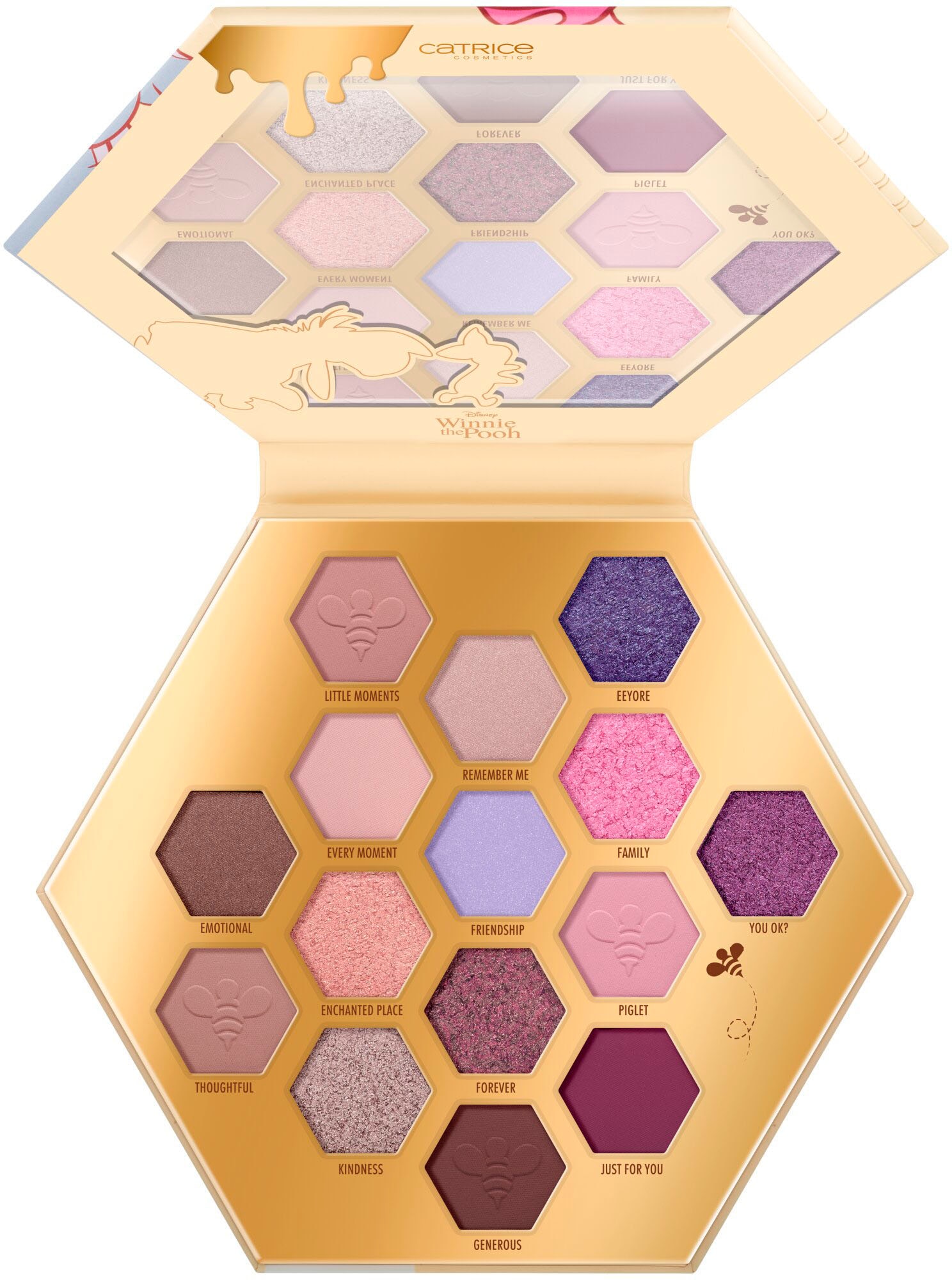 Catrice Lidschatten-Palette »Disney Winnie the Pooh Eyeshadow Palette«, Augen-Make-Up mit 15 abgestimmten Shades