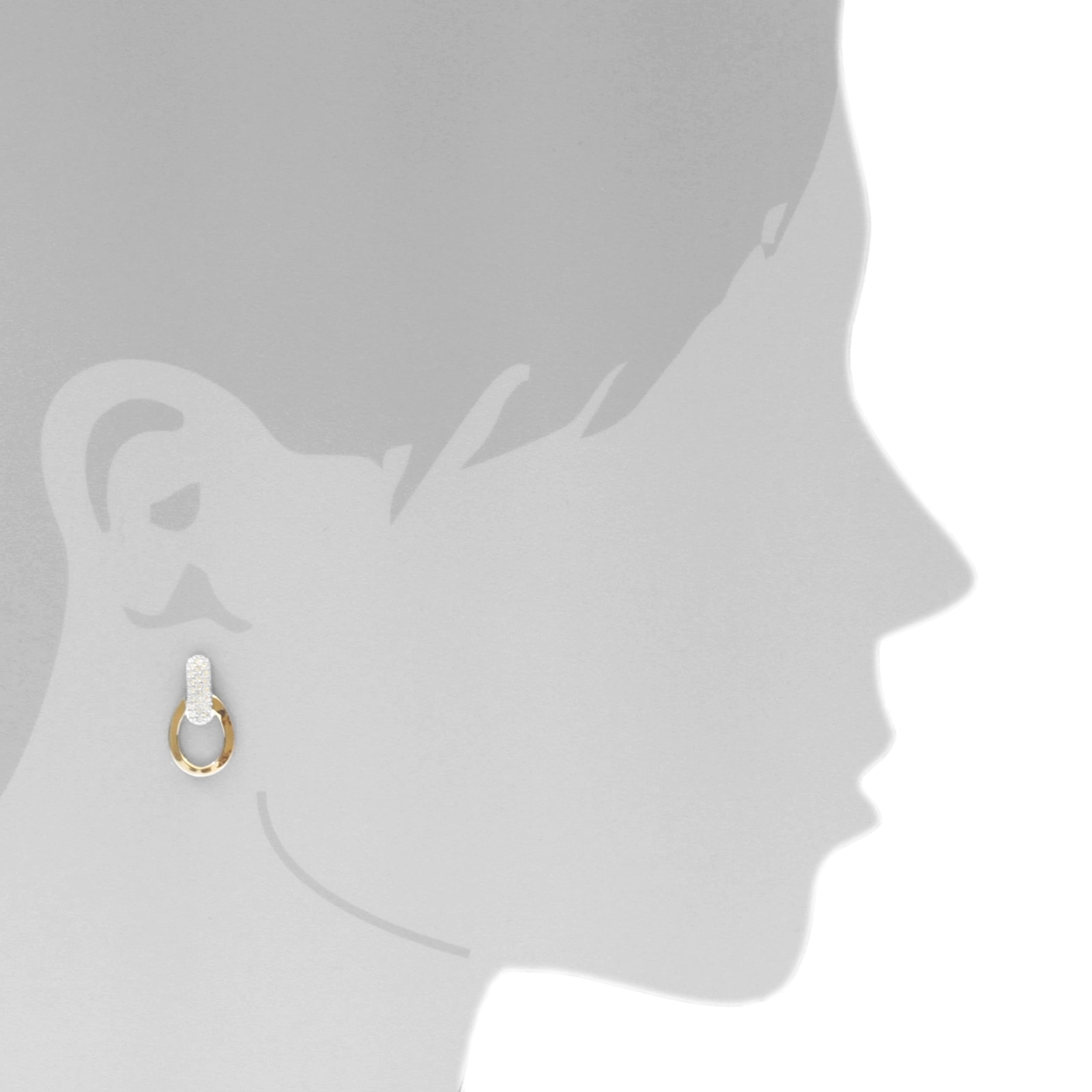 OSTSEE-SCHMUCK Paar Ohrstecker »- Sunny Exklusiv - Silber 925/000 & Gold 585/000 - Zirkonia«