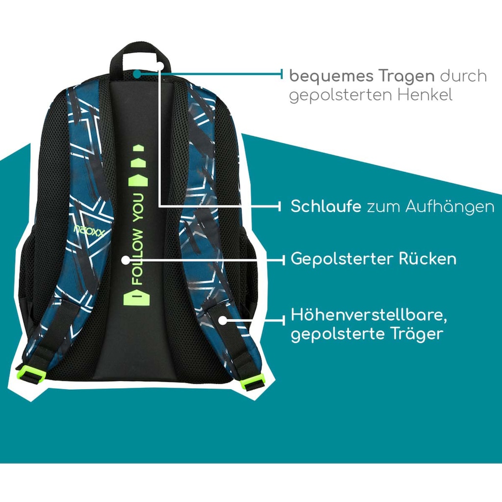 neoxx Schulrucksack »Fly, Flash yourself«, Reflektionsnaht