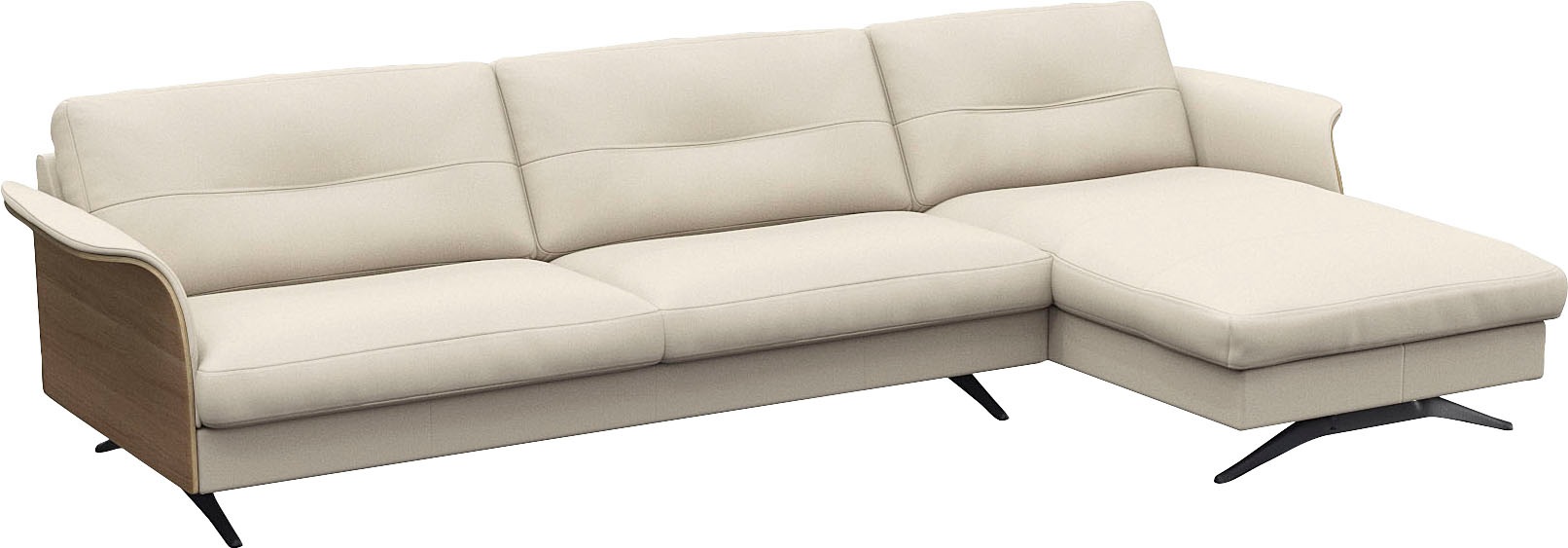 FLEXLUX Ecksofa »Glow, super bequem durch hochwertigem Sitzaufbau mit Federkern, L-Form«, Modernes skandinavisches Design