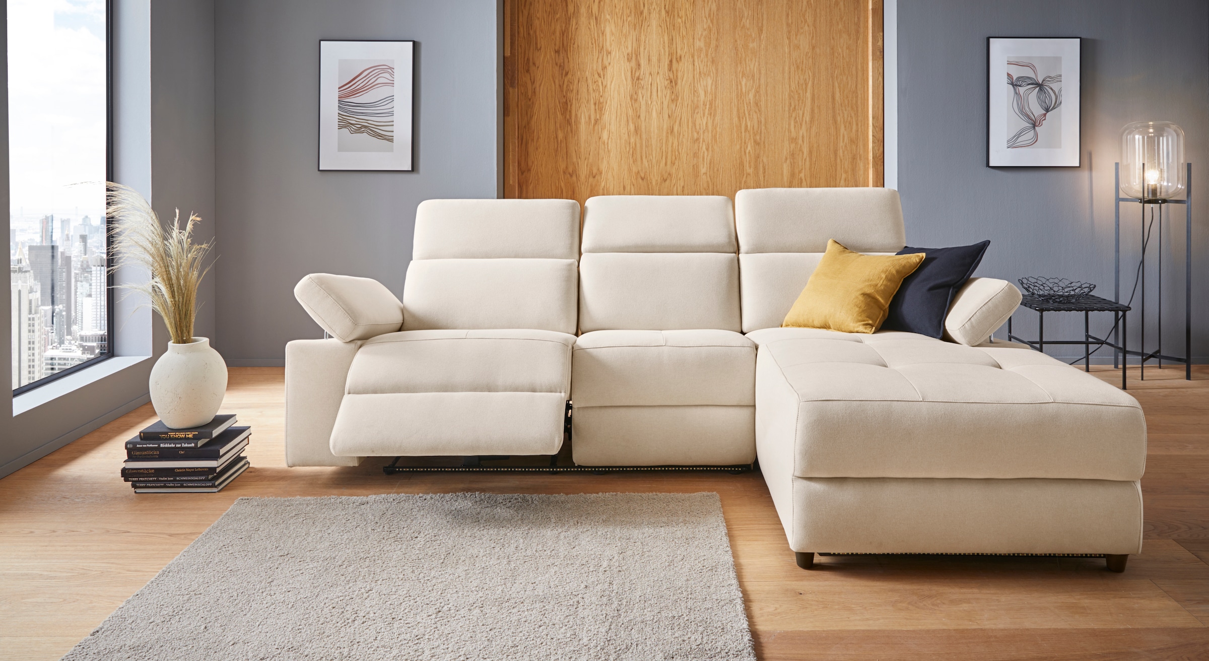 Home affaire Ecksofa »Kilado, L-Form,« mit Relaxfunktion, verstellbarer Armlehne, Kopfteilverstellung