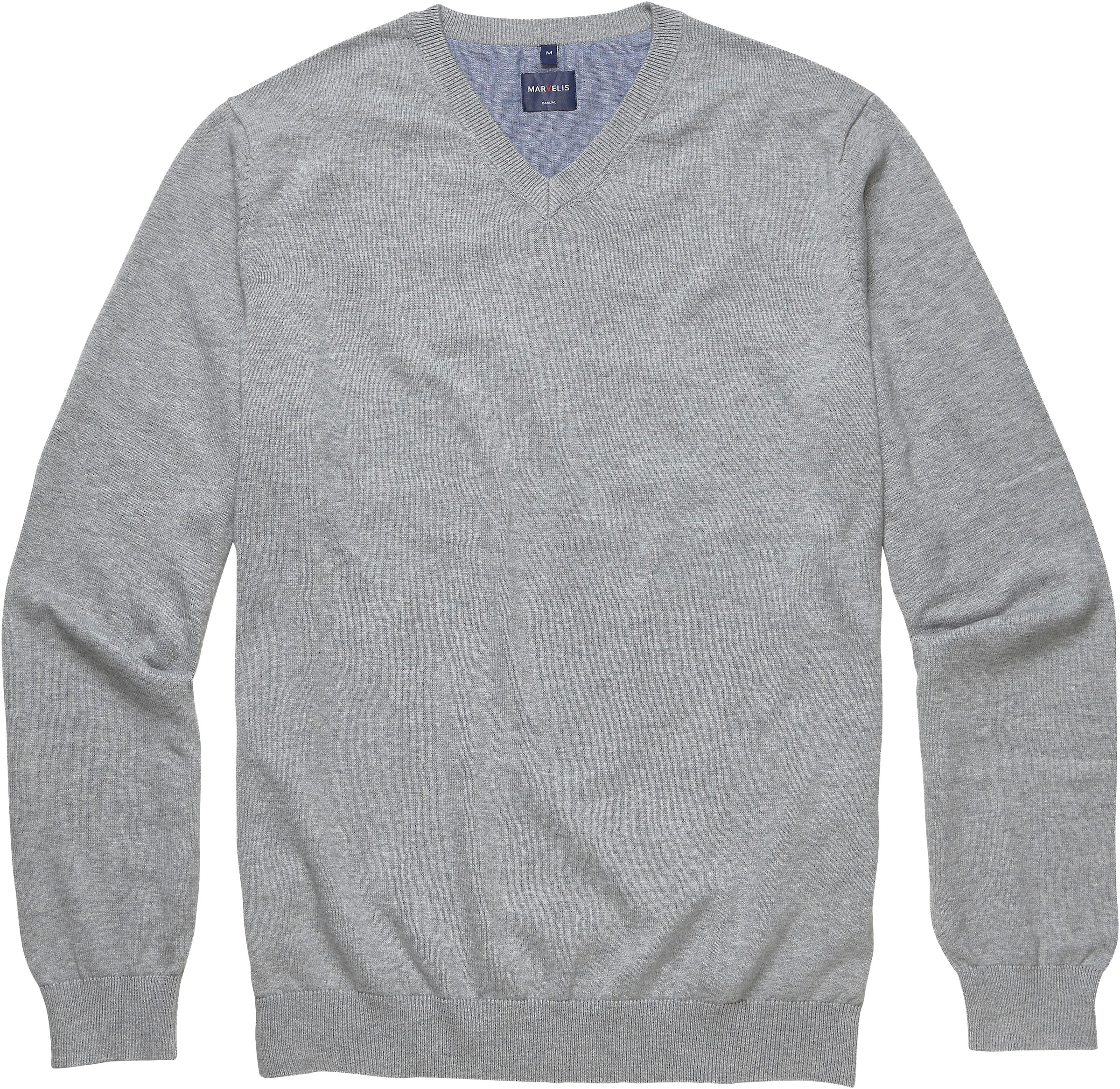 MARVELIS Strickpullover V-Ausschnitt, regular fit, Baumwolle
