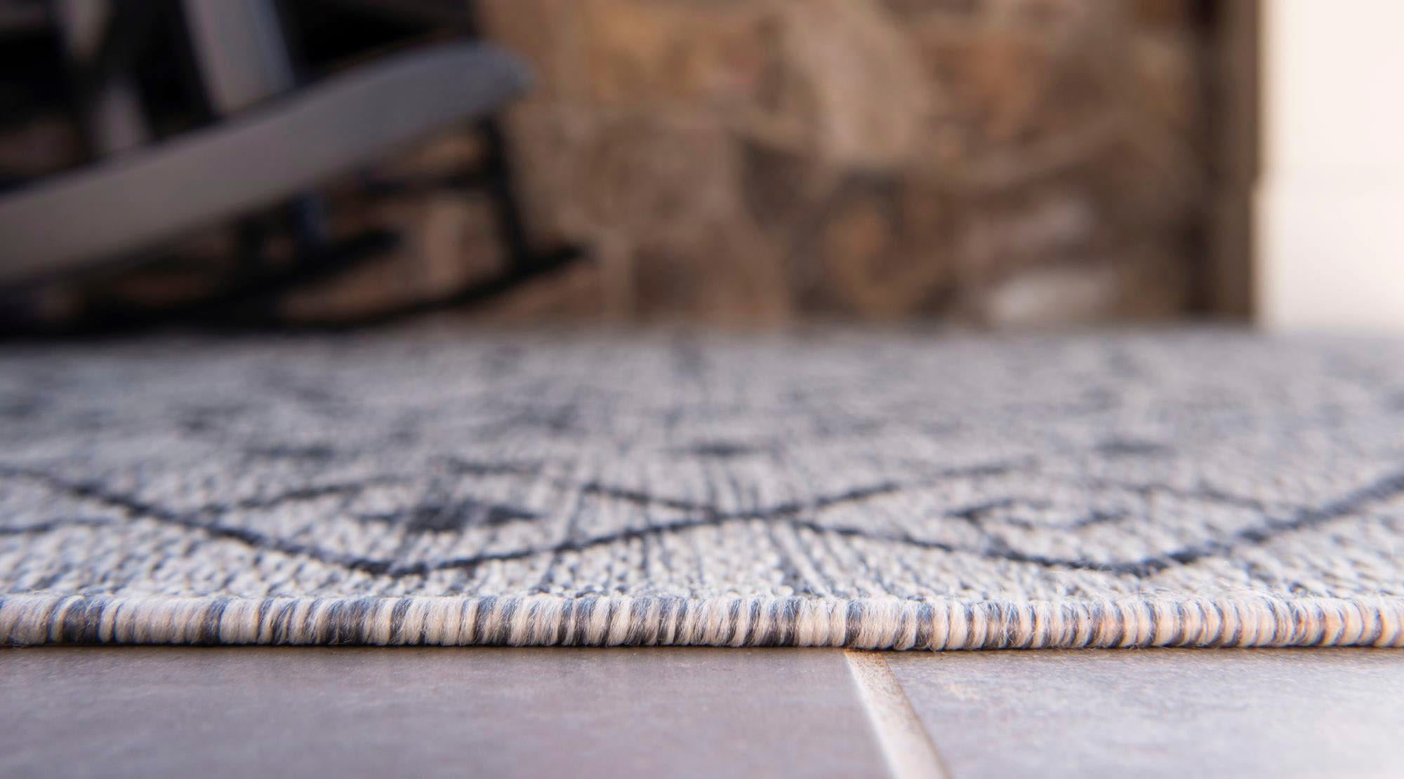 Myflair Möbel & Accessoires Teppich »Outdoor Crosses, LAGERRÄUMUNG!« rechteckig 4 mm Höhe Flachgewebe, Rauten Muster, In- und Outdoor geeignet