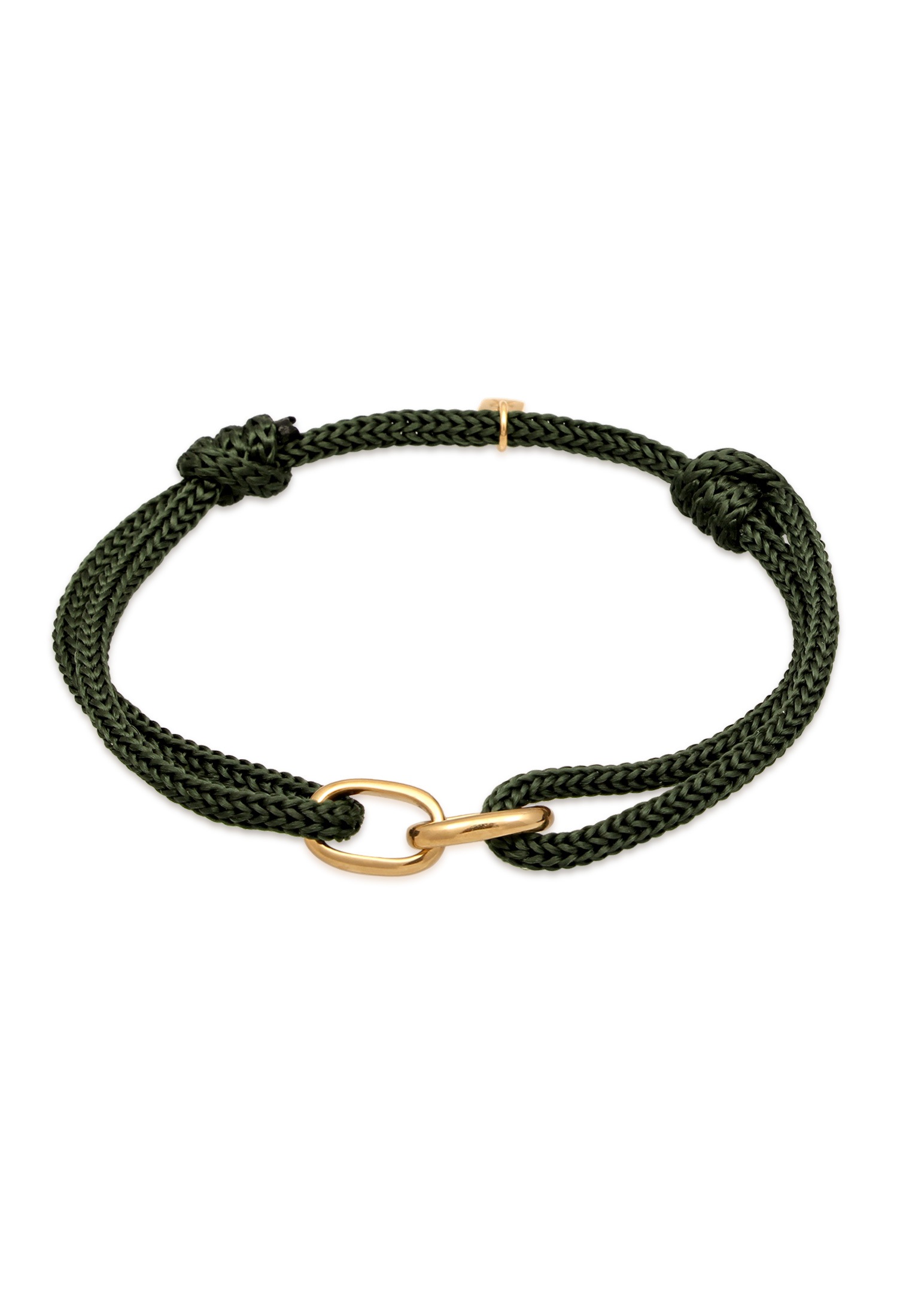Kuzzoi Armkette »Armband Glieder Oval Nylon 925 Sterling Silber«