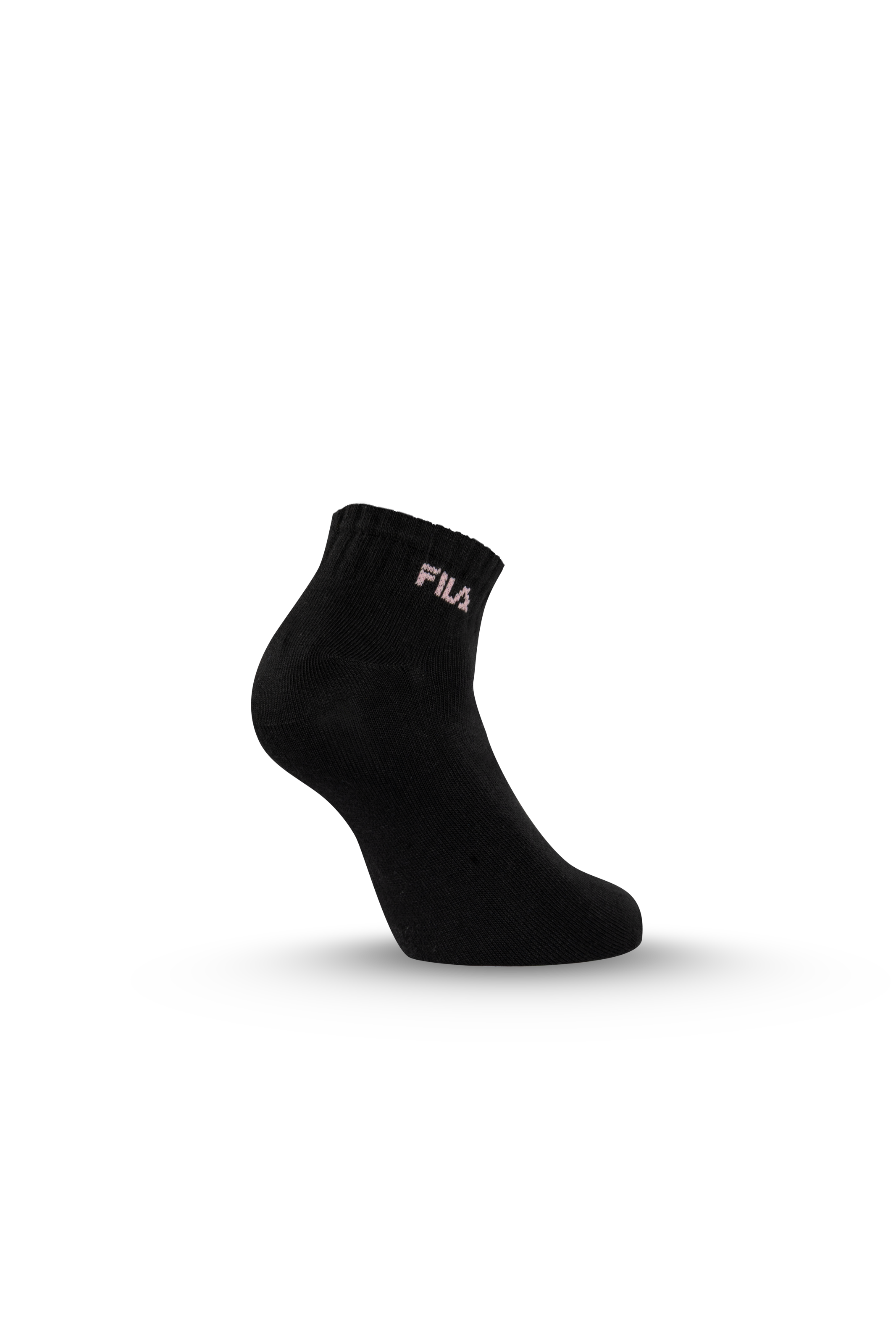 Fila Kurzsocken 3 Paar,  Cotton-Mix, Rippenbündchen, Logoschriftzug