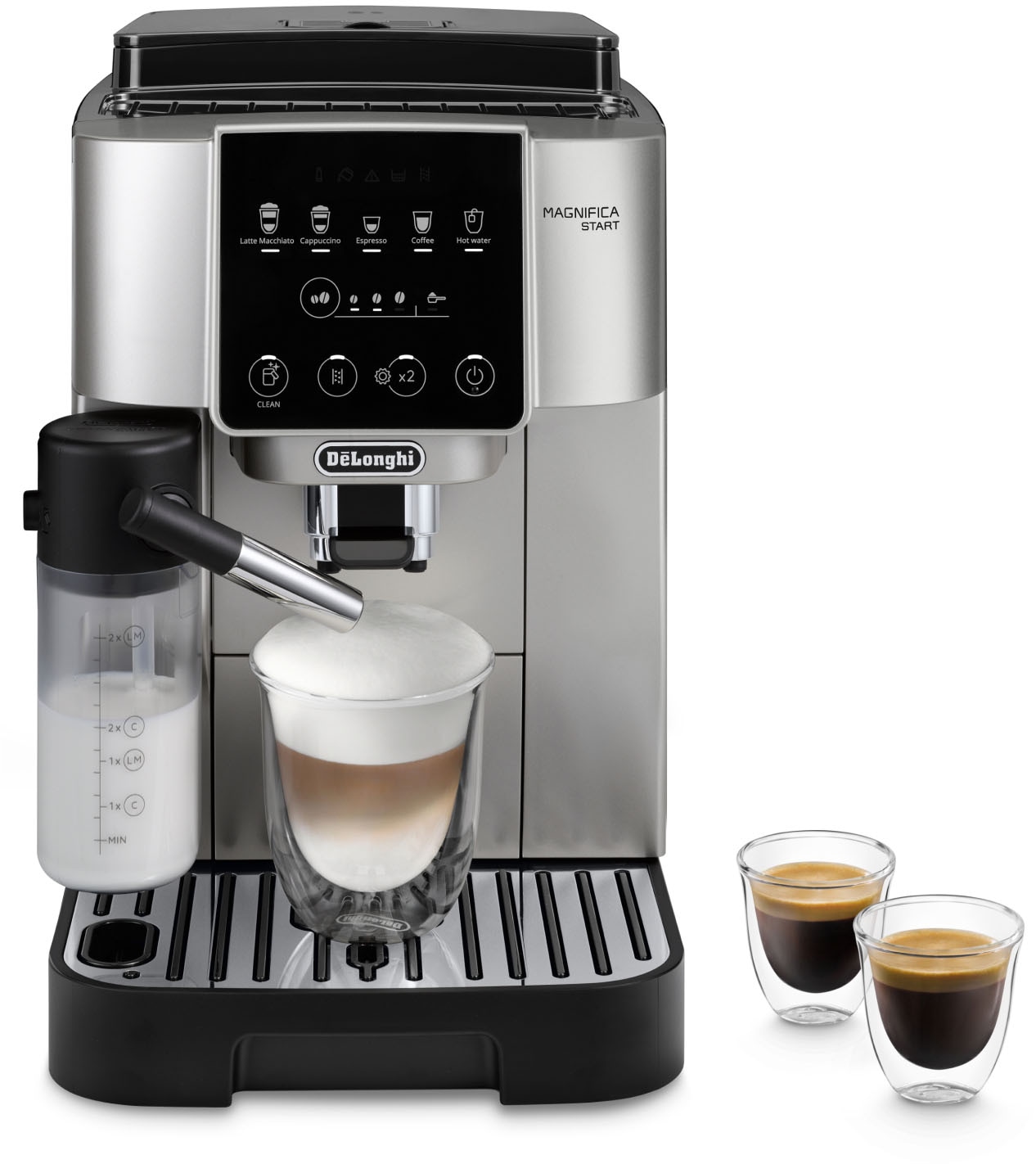 De'Longhi Kaffeevollautomat »Magnifica Start Milk ECAM220.80.SB«, intuitives Bedienfeld mit...