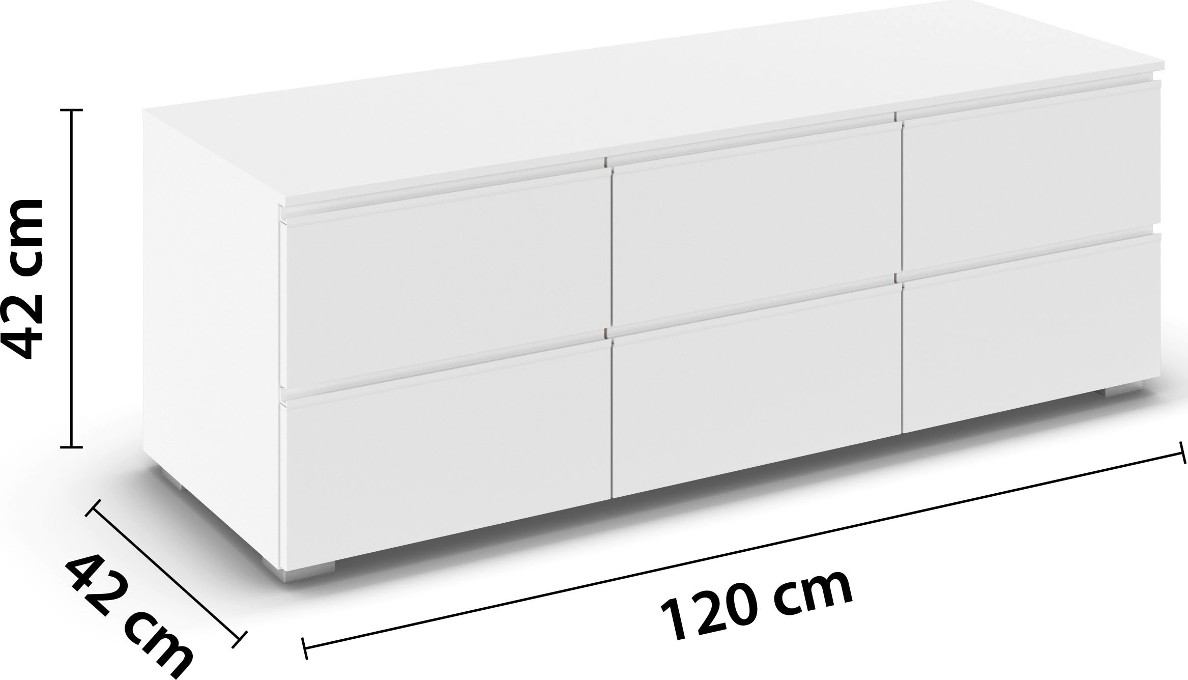 rauch TV-Board »Sideboard Kommode Lowboard TV-Schrank MAINZ« Breite 80 oder 120 cm,  praktische und geräumige Schubladen MADE IN GERMANY