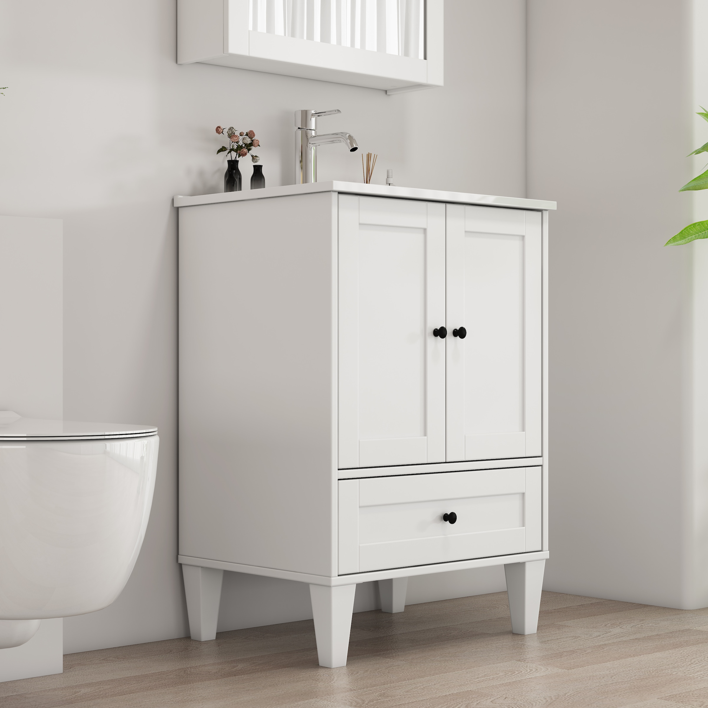 welltime Waschtisch »Amsterdam« Badmöbel inkl. Keramikwaschbecken, in verschiedenen Breiten erhältlich