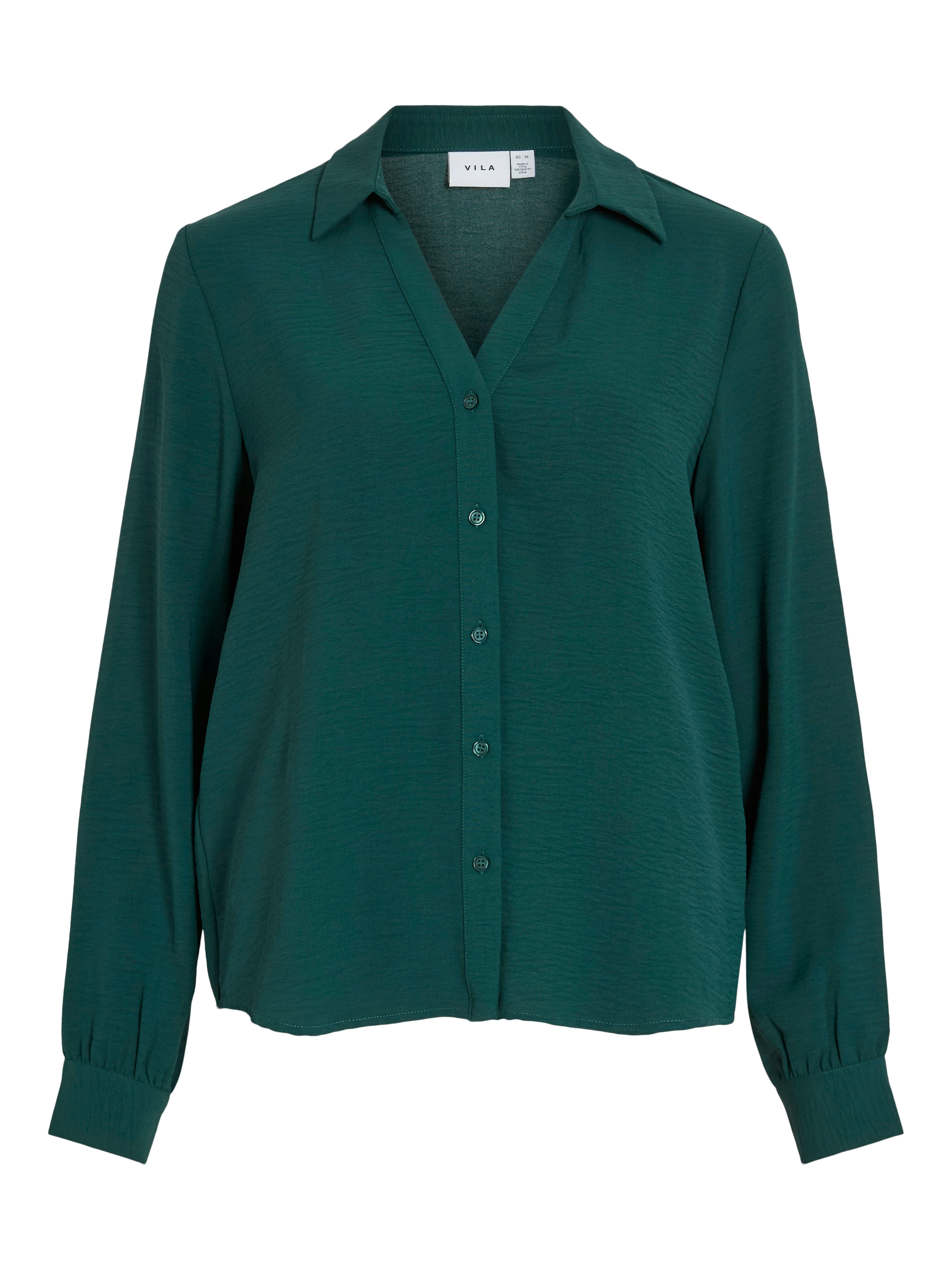 Vila Langarmbluse »VIJOSA L/S V-NECK SHIRT - NOOS«