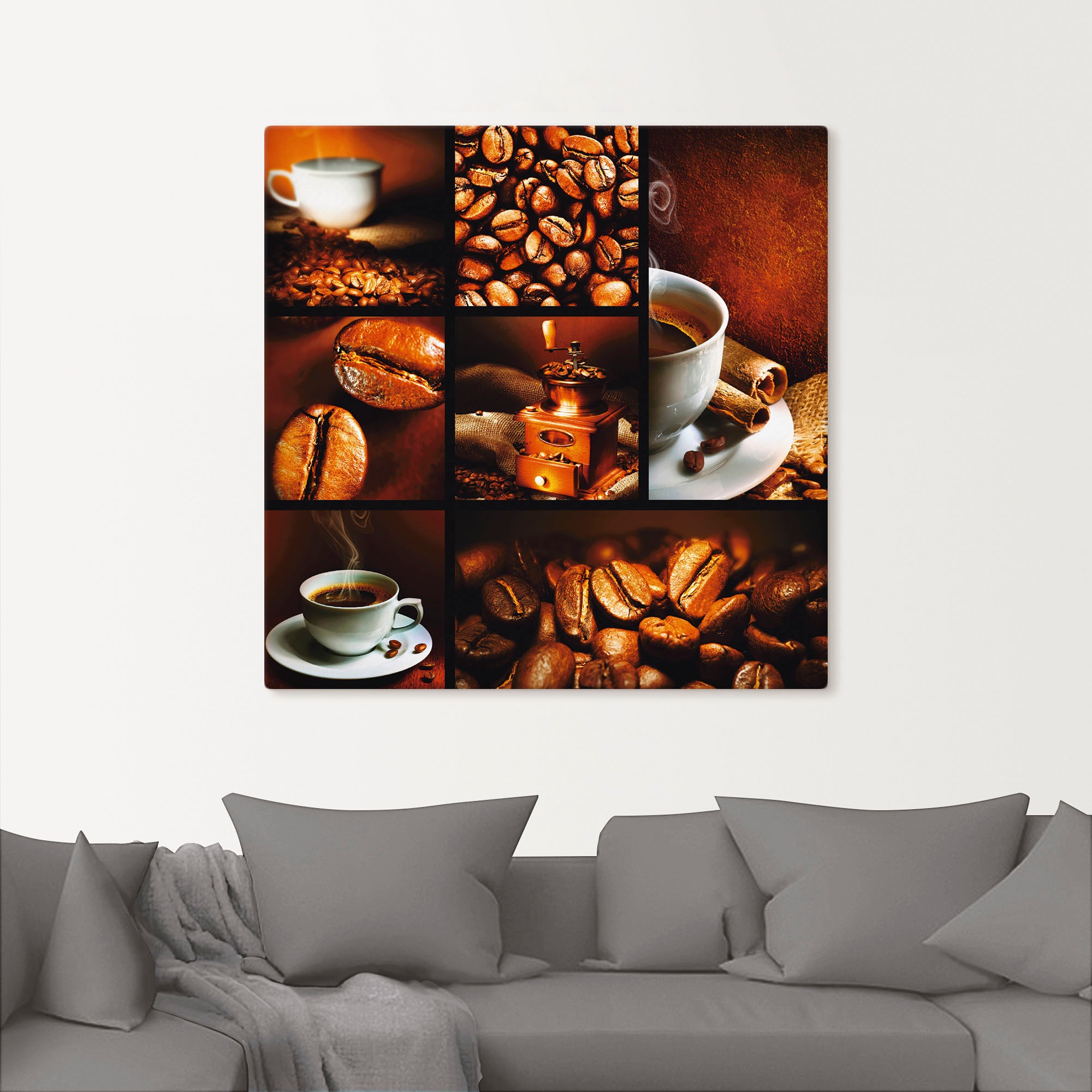 Artland Wandbild »Kaffee Collage«, Getränke, (1 St.), als Leinwandbild, Poster, Wandaufkleber in verschied. Größen