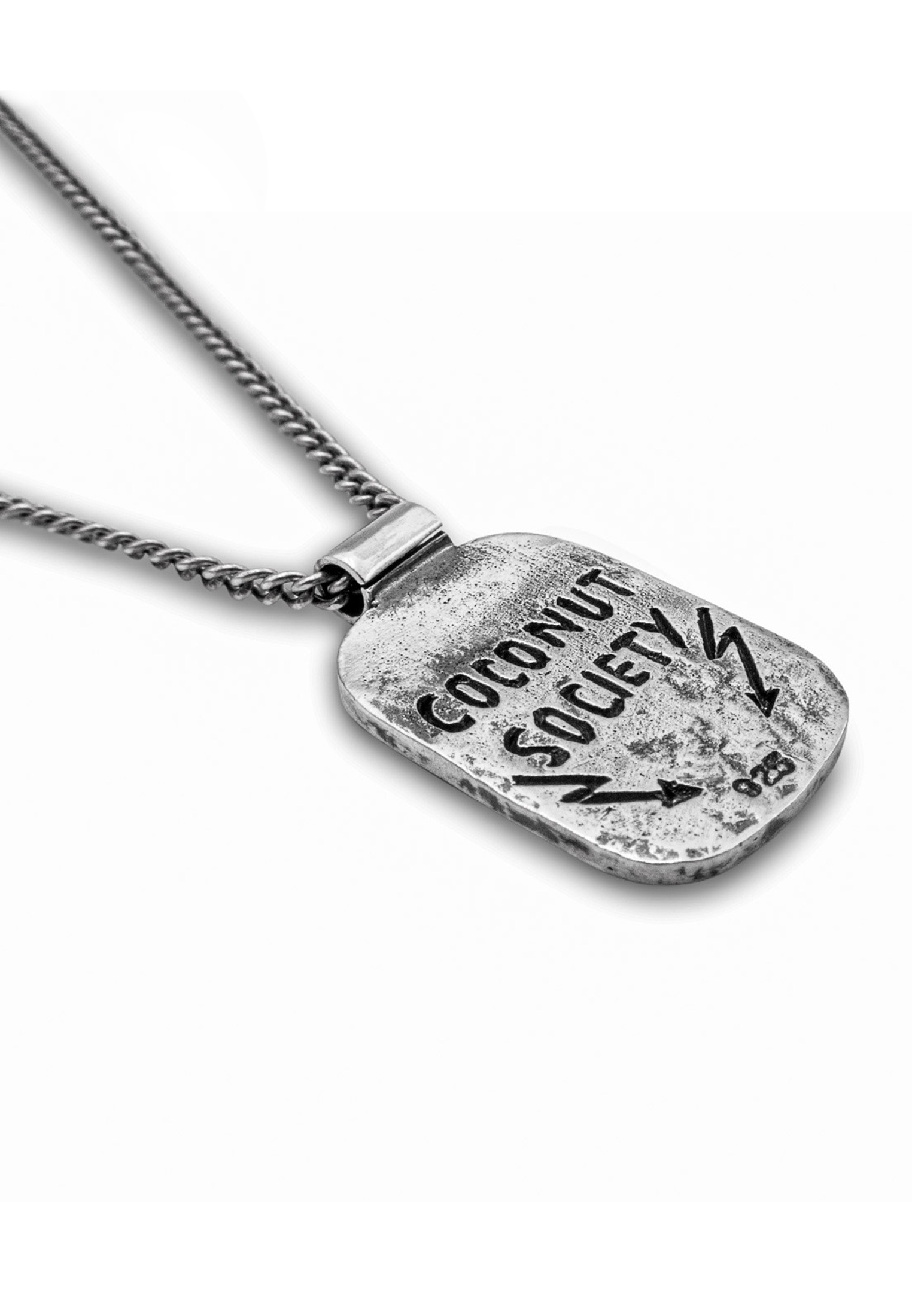 HAZE & GLORY Kette mit Anhänger »Halskette Plättchen - Coconut Society Palme 925 Silber«