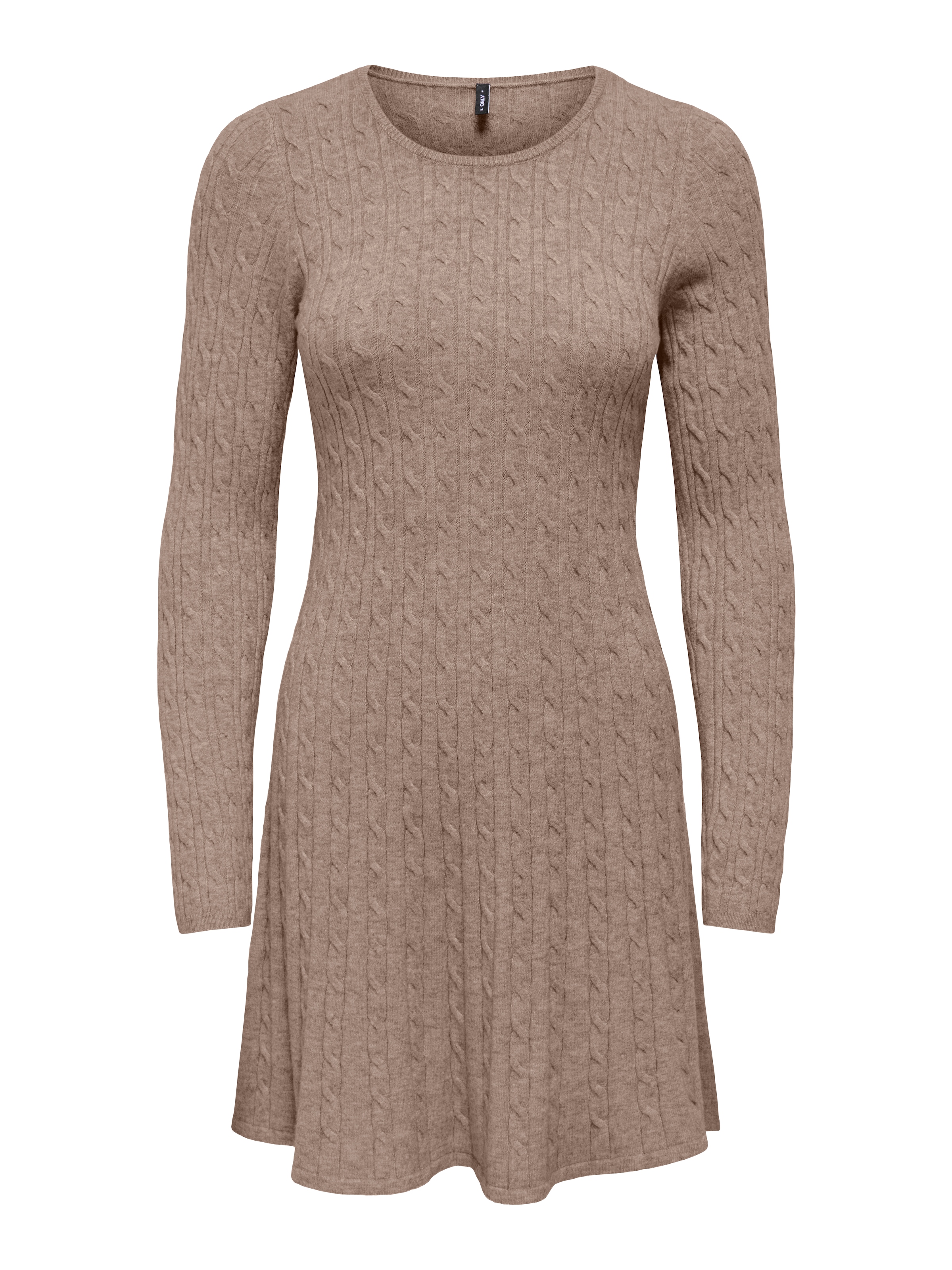 ONLY Strickkleid »ONLIBI LS O-NECK CABLE DRESS CC KNT« Viskosemischung, regular fit