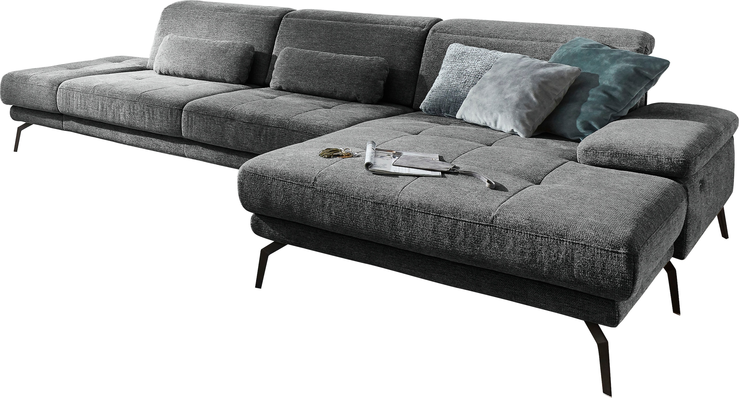 Die PlanBar Ecksofa »MP-IN20126 L-Form mit Kaltschaum-Polsterung«, mit Kopfteilverstellung, optional Sitztiefen- & Armteilverstellung