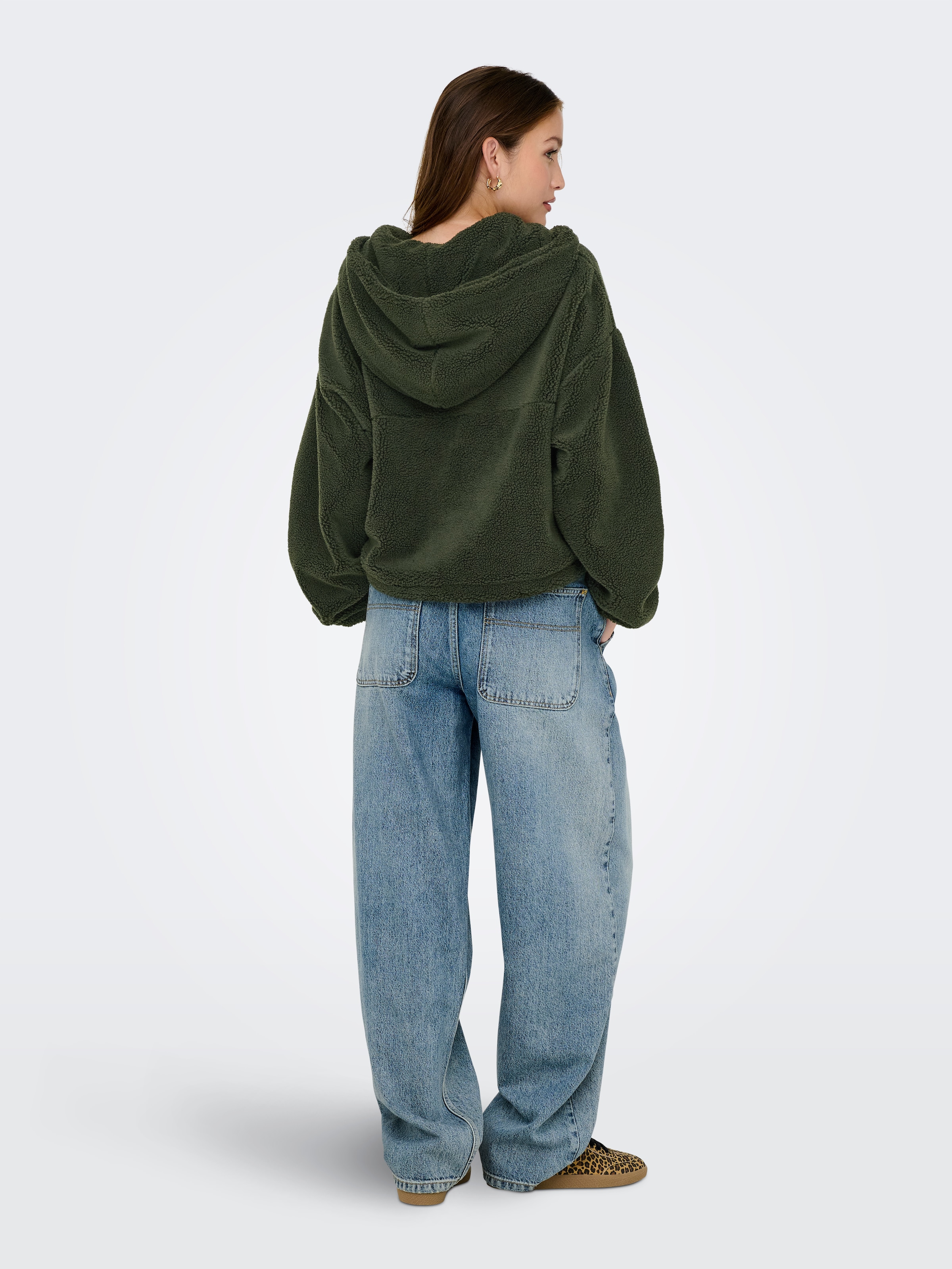 ONLY Fleecejacke »ONLSIENA TEDDY ANORAK LIFE CC OTW« mit Kapuze