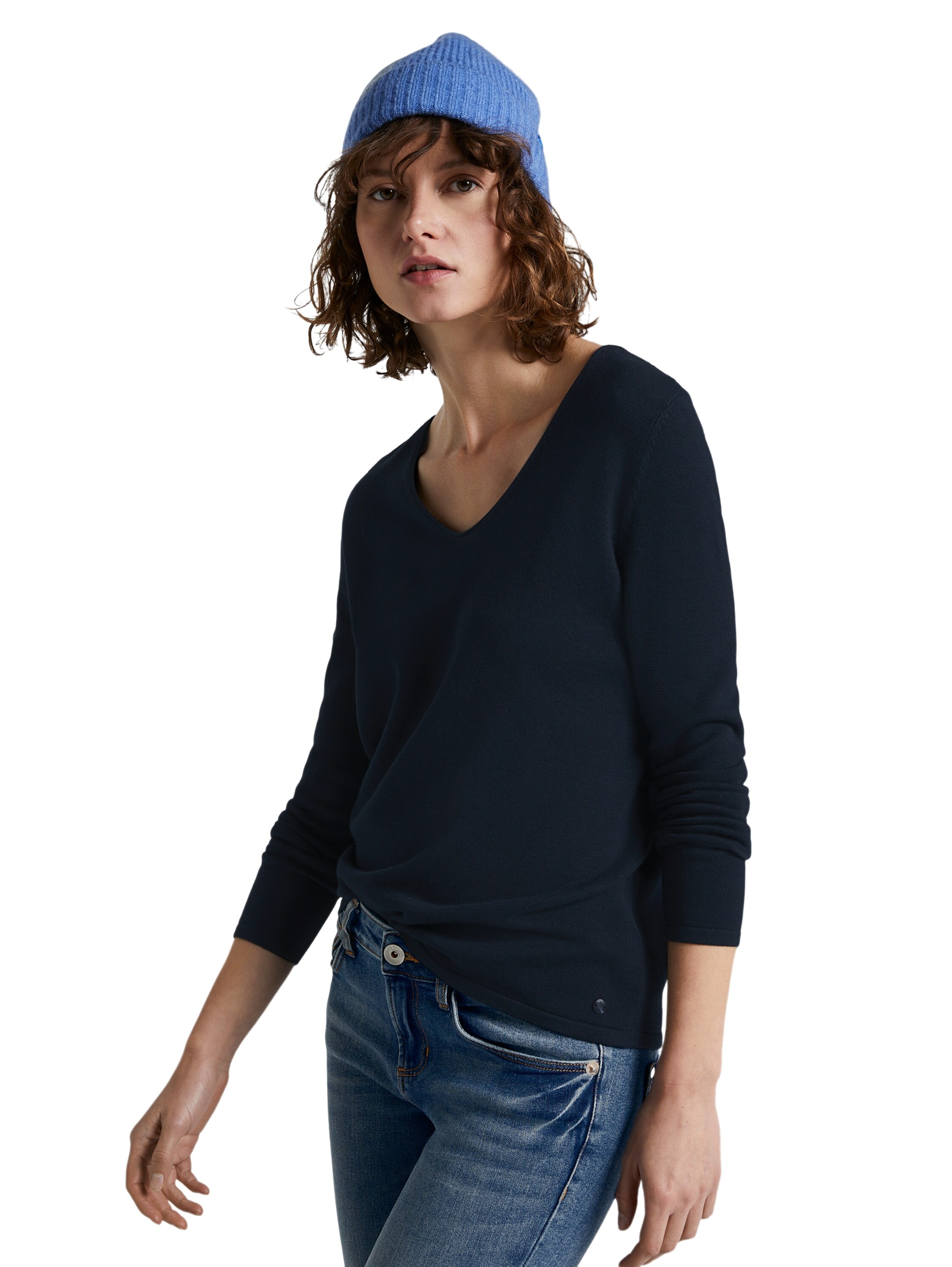 TOM TAILOR V-Ausschnitt-Pullover mit V-Ausschnitt