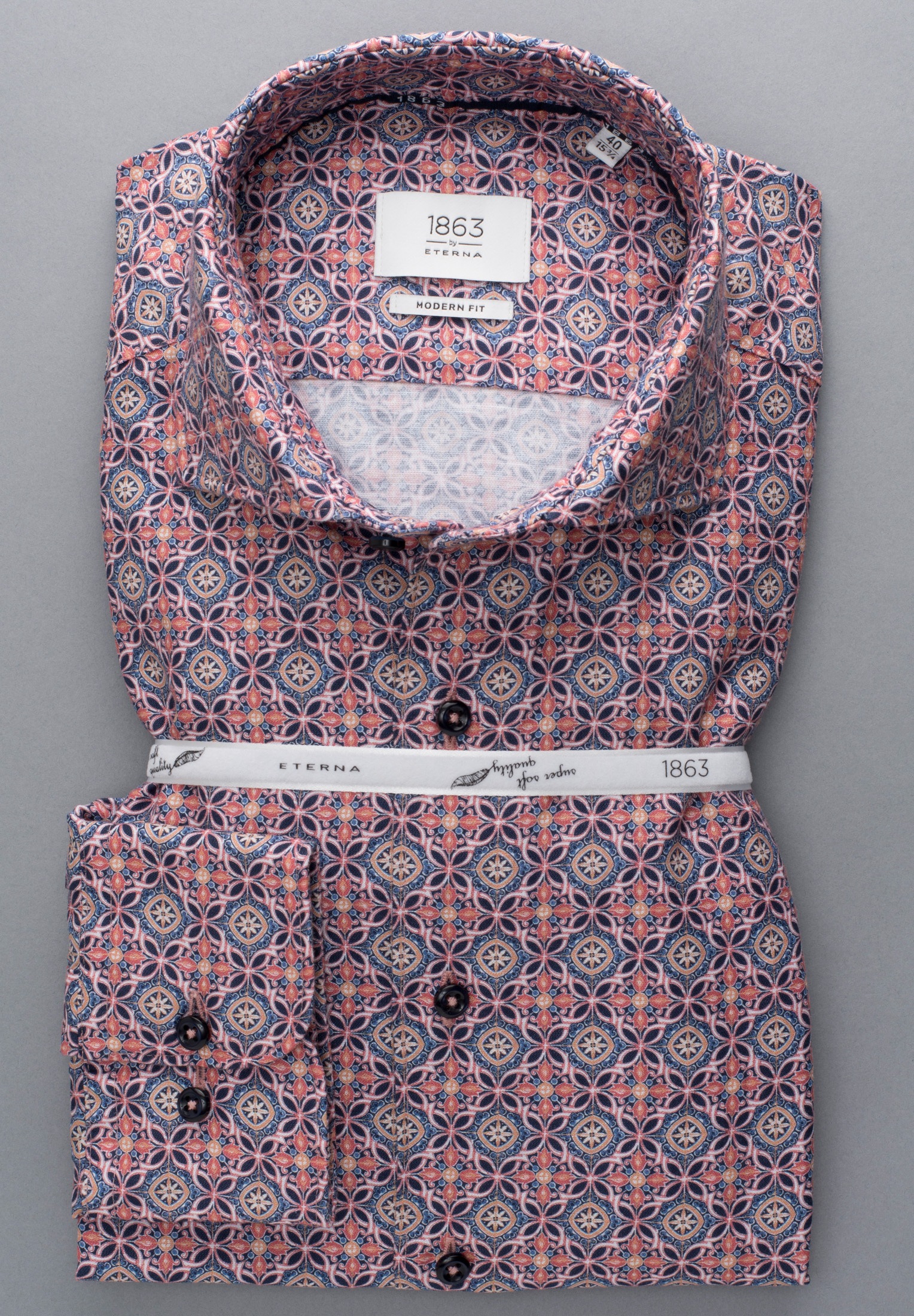 Eterna Langarmhemd »MODERN FIT« EASY IRON (bügelleicht)