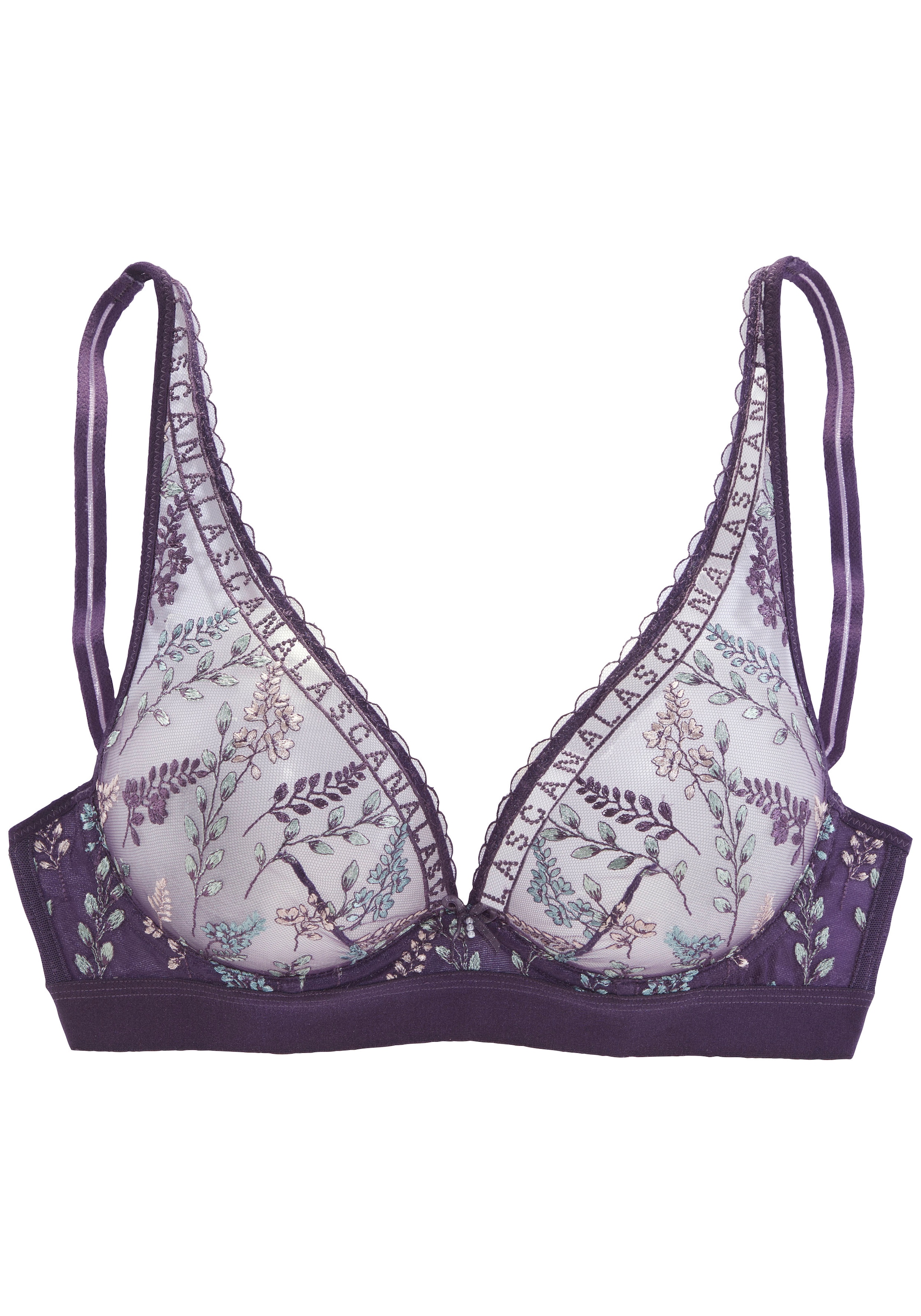 LASCANA Bügel-BH, mit zarter, glänzender Blumenstickerei, sexy Dessous