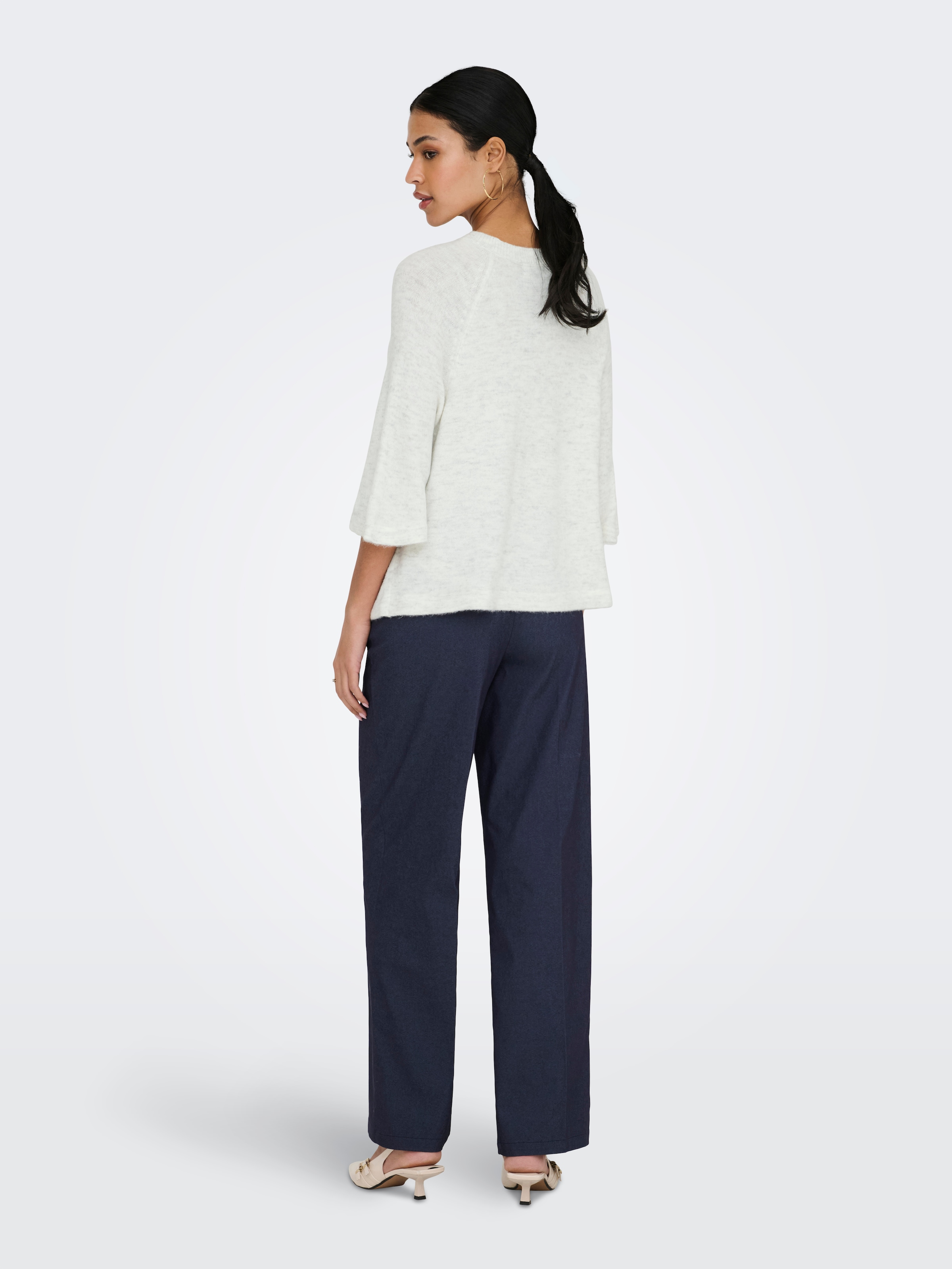 JDY Strickpullover »JDYELANORA 3/4 PULLOVER KNT NOOS« Materialmix, regular fit