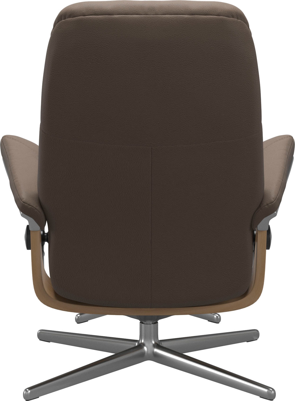 Stressless® Relaxsessel »Consul« Set, Relaxsessel mit Hocker,  mit Hocker, mit Cross Base, Größe S, M & L, Holzakzent Eiche