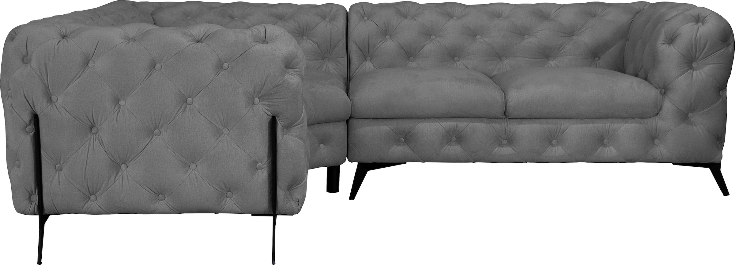Chesterfield-Sofa »Amaury L-Form«, moderne Chersterfield-Optik, Breite 262 cm,...