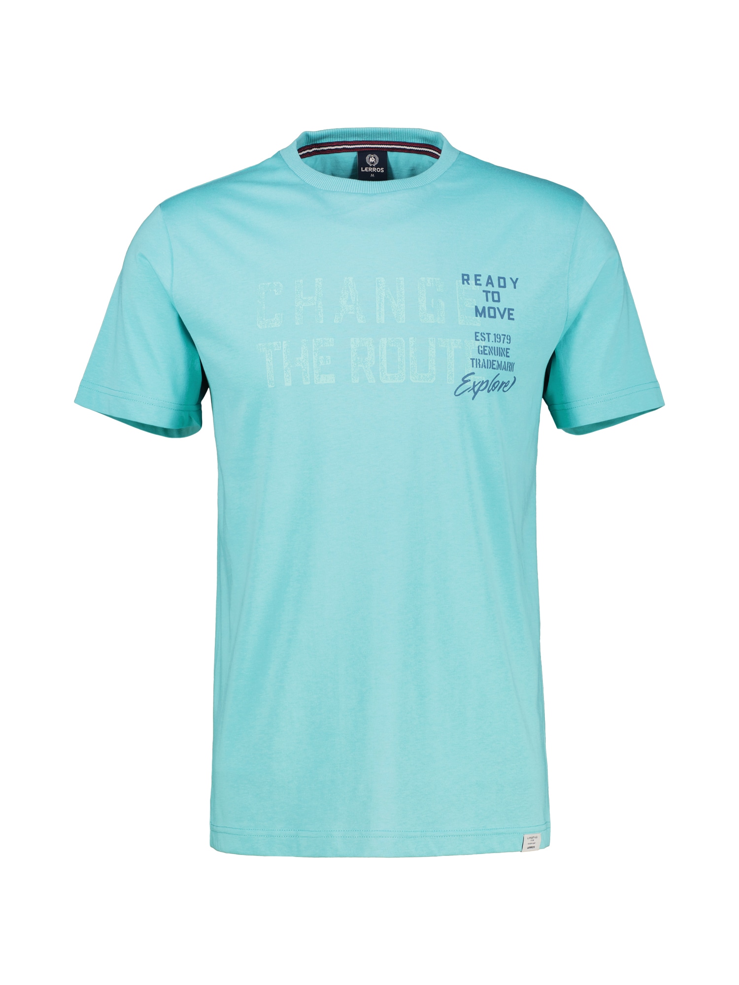 LERROS T-Shirt »LERROS Unifarbenes T-Shirt mit Print«