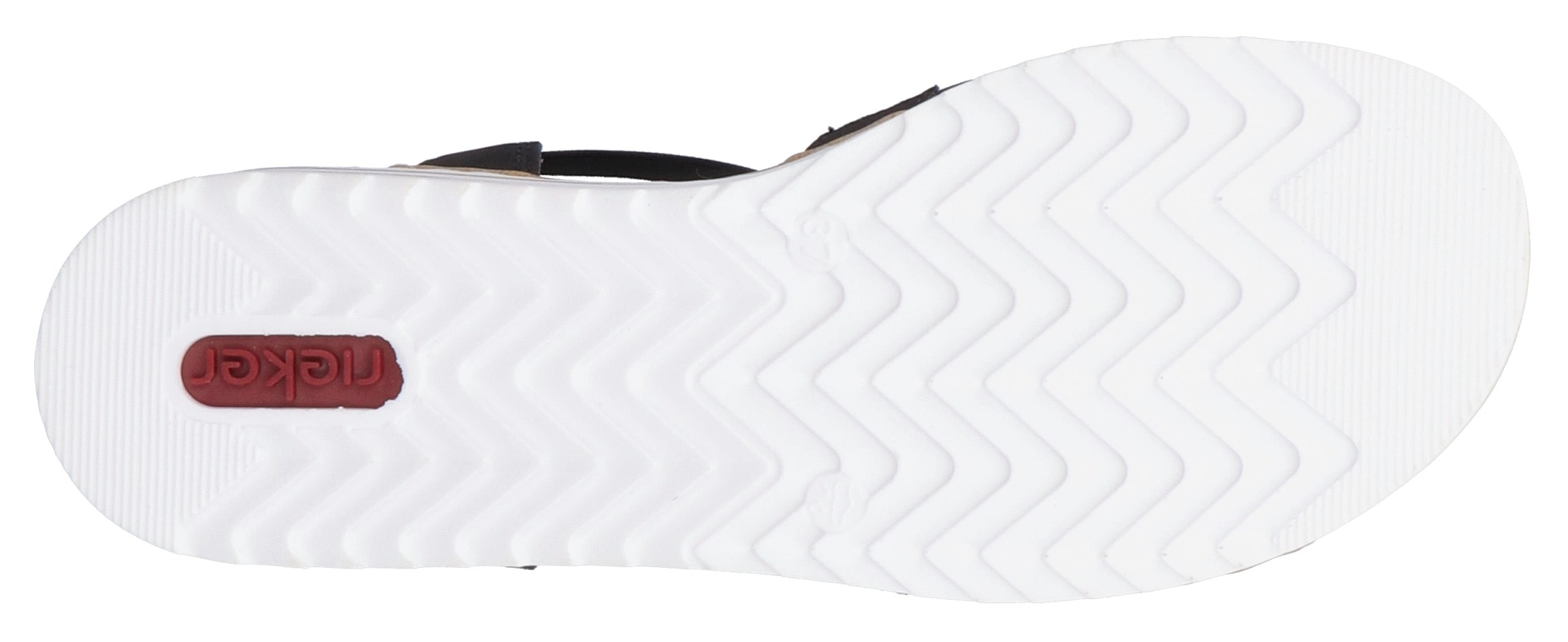 Rieker Keilsandalette, Sommerschuh, Sandale, Keilabsatz, mit Gummizüge für guten Sitz