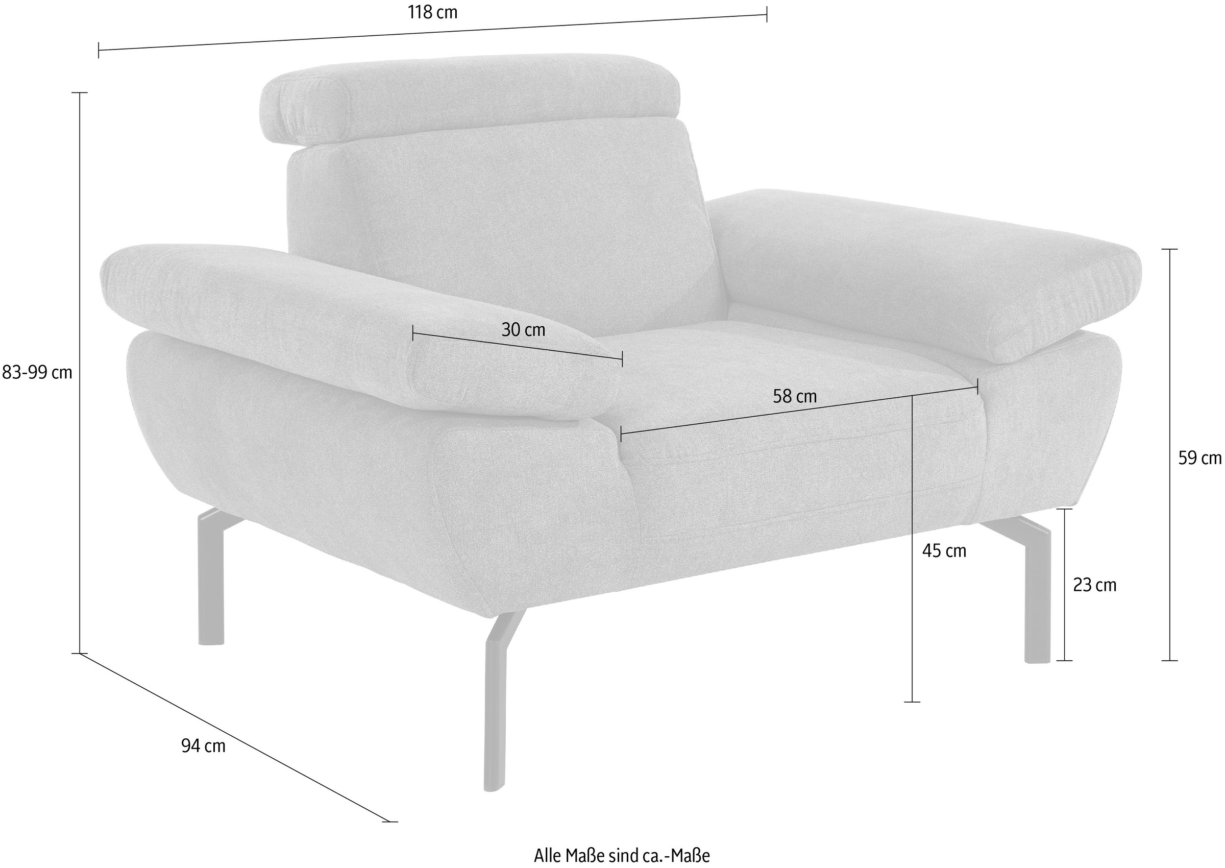 Places of in mit Luxus-Microfaser Sessel auf Luxus«, Lederoptik Raten wahlweise bestellen Style »Trapino Rückenverstellung