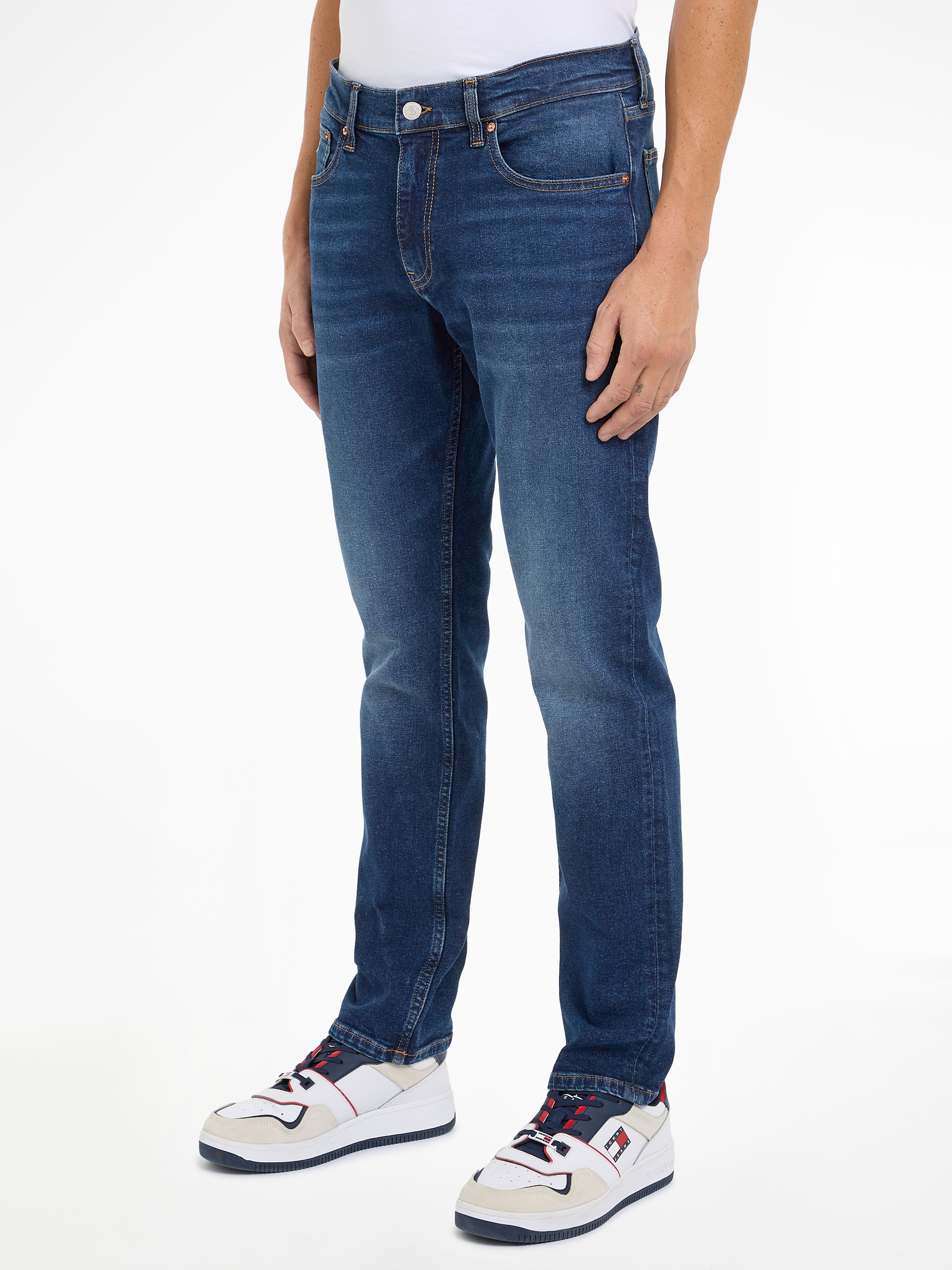 Tommy Jeans Slim-fit-Jeans »Ryan Regular Slim Straight«, Slim‑Straight‑Jeans aus hochwertigem Denim regulärer Leibhöhe