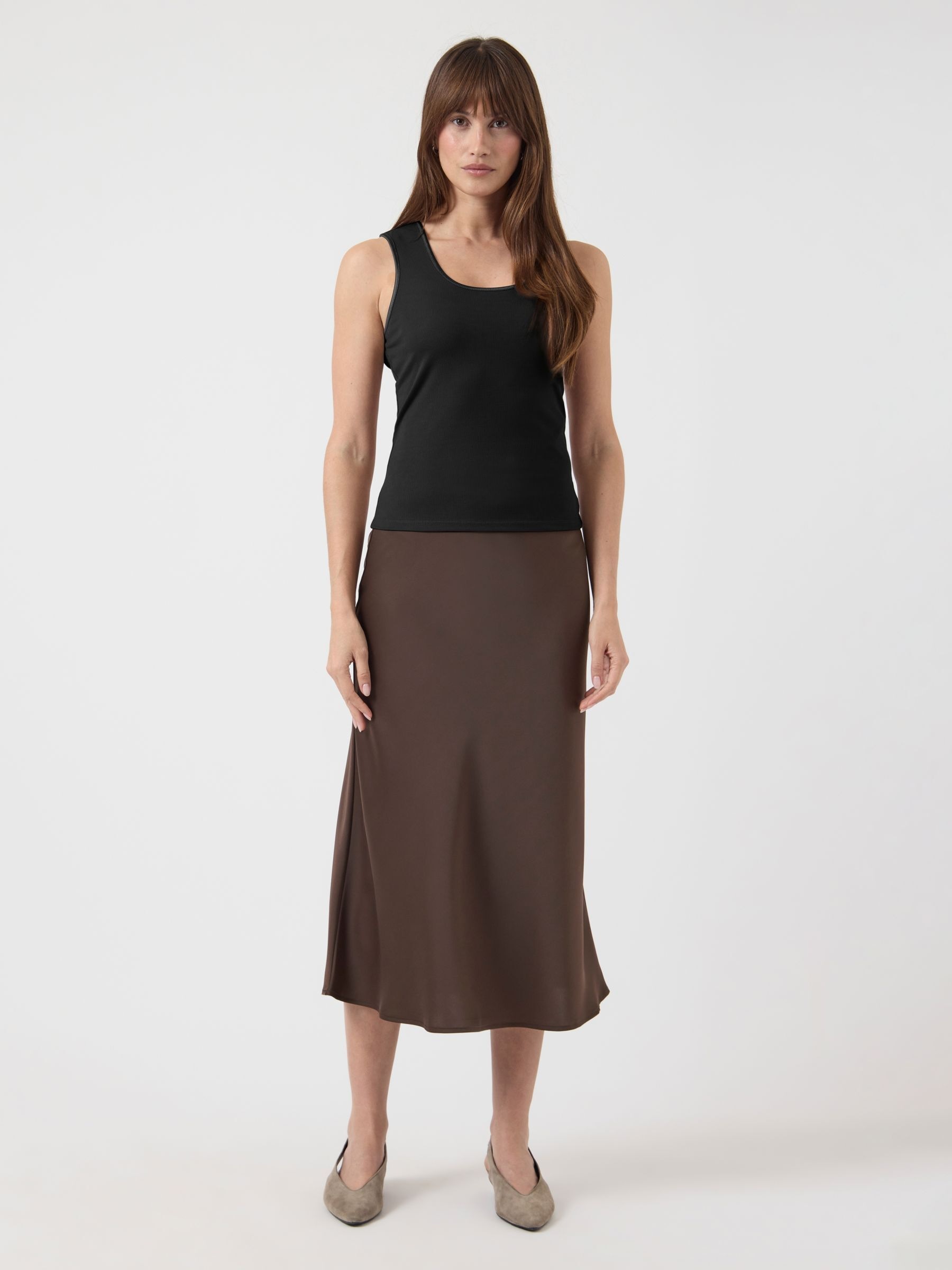 Y.A.S Tanktop »YASPALOMA TANK TOP NOOS« mit Satinpaspel