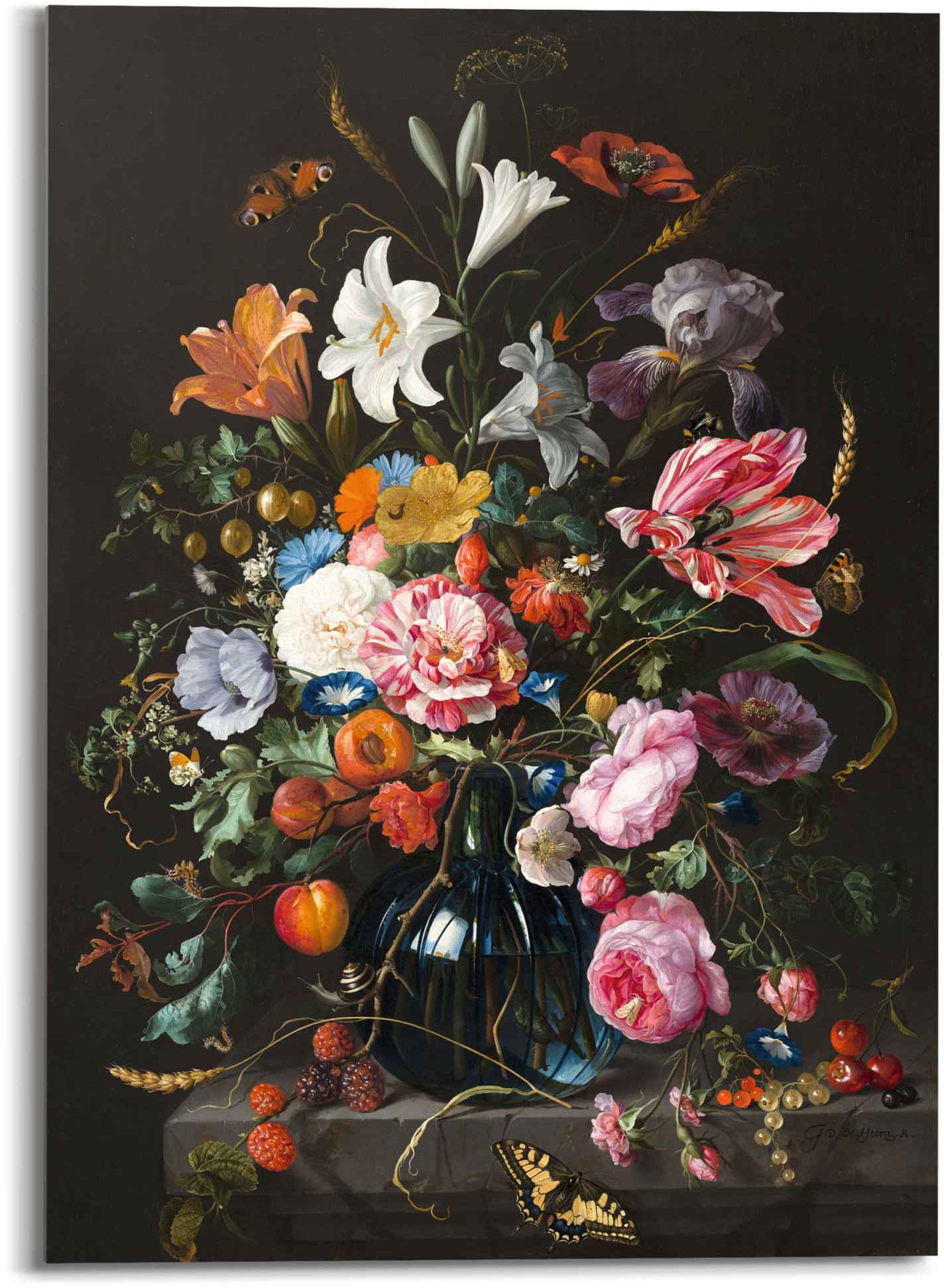 Reinders! Glasbild mit Blumen Stilleben auf Raten - Alte kaufen »Glasbild St.) (1 Meister«, Blumen, Mauritshuis