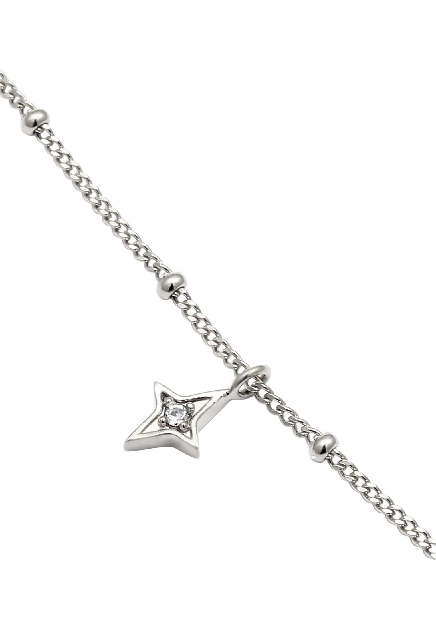 Elli Armkette »Armband Stern Glas Kristalle Weiß 925 Sterling Silber«