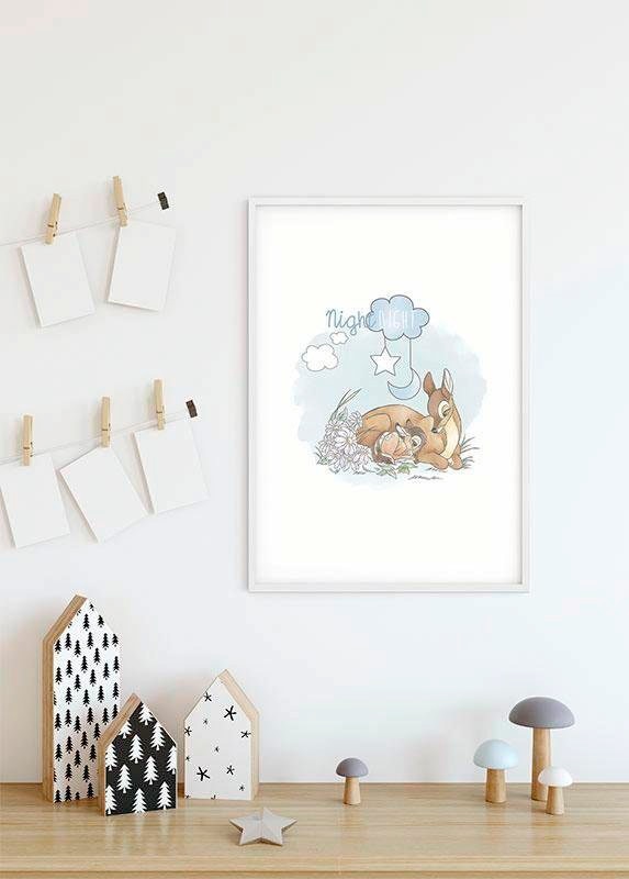 Komar Bild »Bambi Good Night« Disney 1 Stk. tlg. Wandbild zur Dekoration im Kinderzimmer - ohne Rahmen