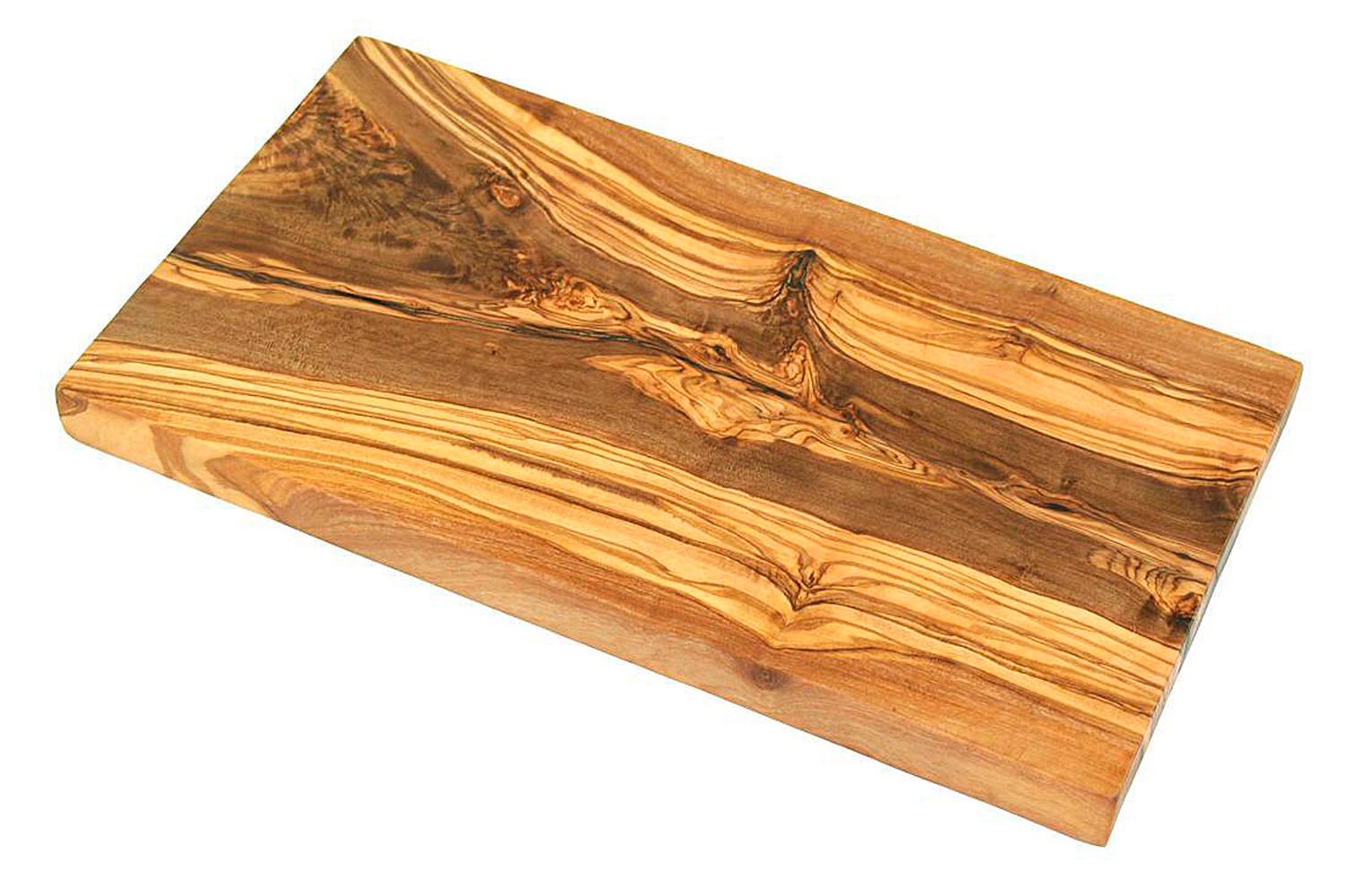 Olivenholz-erleben Frühstücksbrett »eckig aus hochwertigem naturbelassenem Olivenholz«, (Set, 4 St., 4x Frühstücksbrett eckig), Mediterraner Look, einzigartige Maserung, je Gr. 25x15 cm