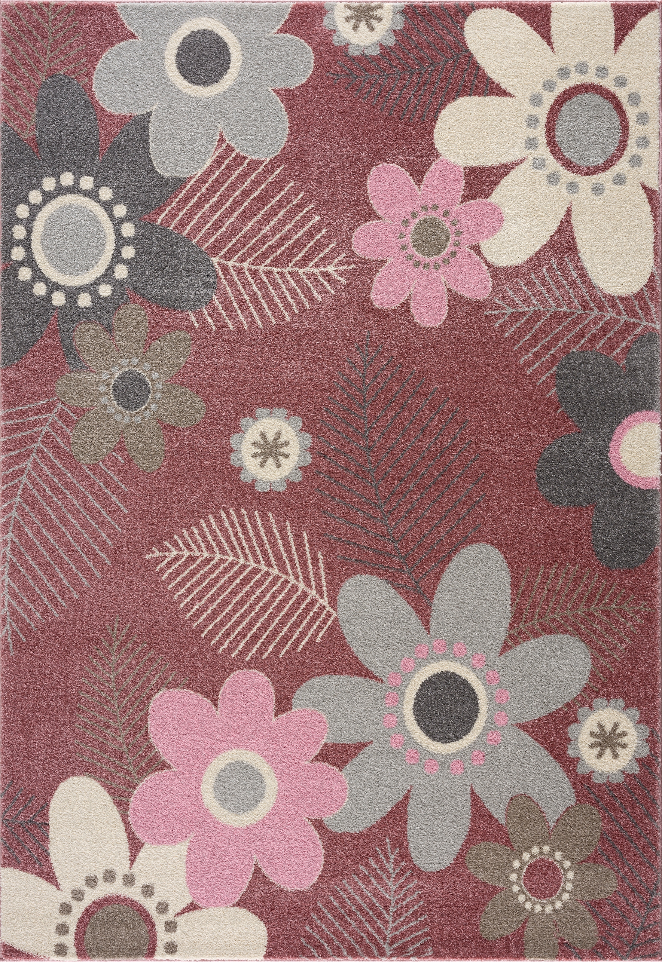 Kinderteppich Blumen, »Johanna«, ideale Wende-Teppiche rechteckig, mit Design Kinderzimmer fürs Lüttenhütt