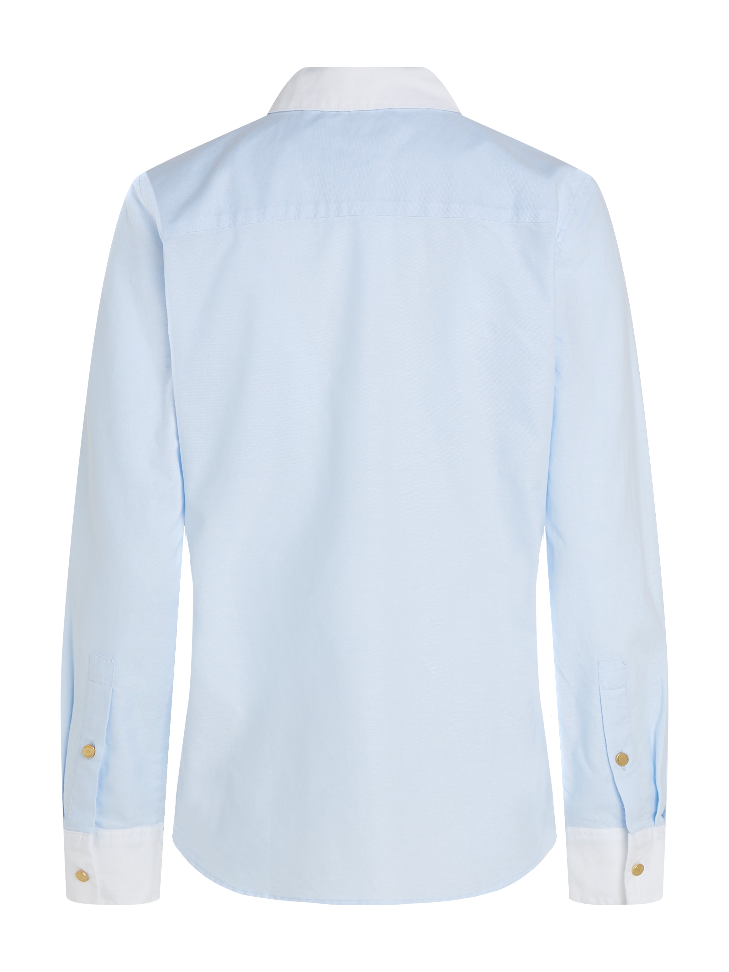 Tommy Hilfiger Hemdbluse »GOLD BUTTON REGULAR LS SHIRT«, mit goldfarbenen Knopf