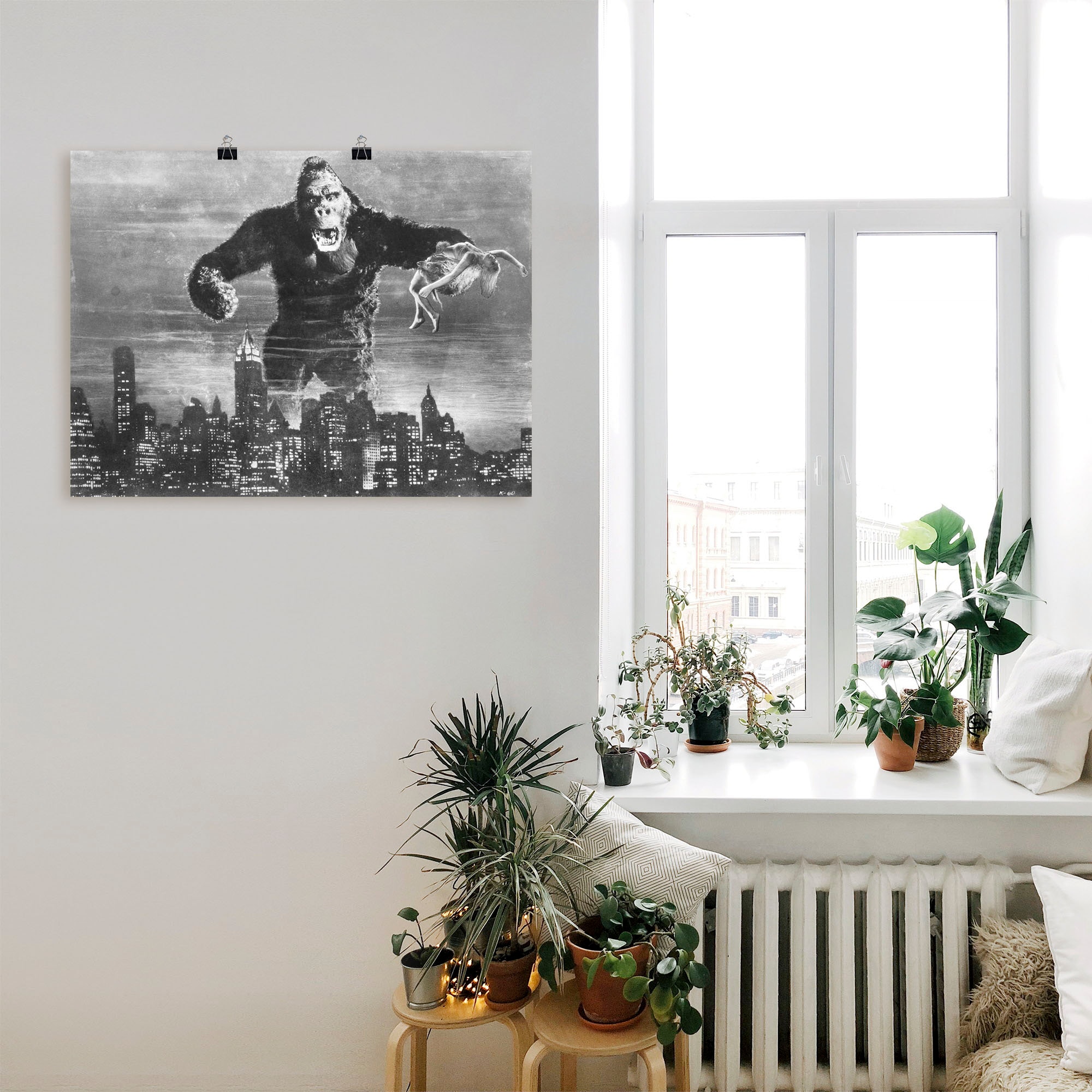 Artland Poster »King Kong 1933 II«, Film, (1 St.), als Alubild, Leinwandbild, Wandaufkleber oder Poster in versch. Größen
