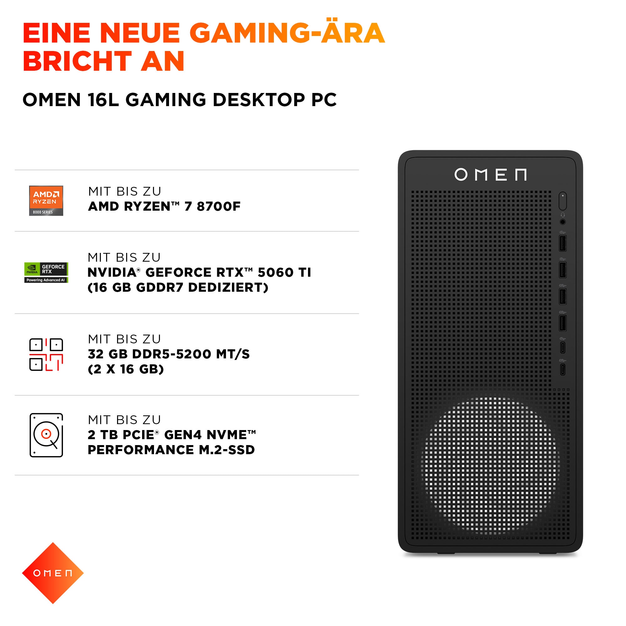 HP Gaming-PC »OMEN 16L DT TG03-0285ng«