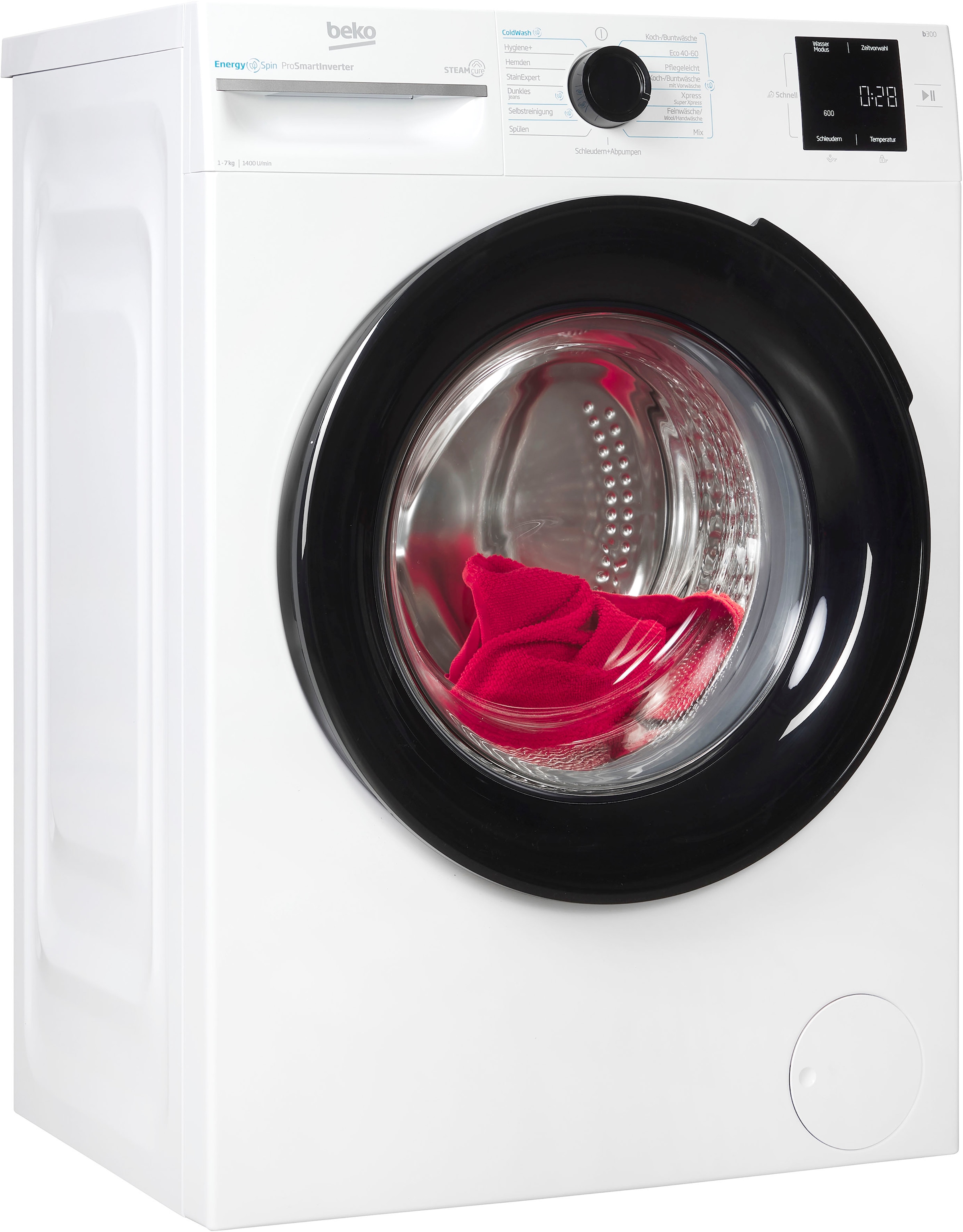 Beko b300 BM3WFU3741X Waschmaschine Frontlader 7 kg 1400 RPM Weiß
