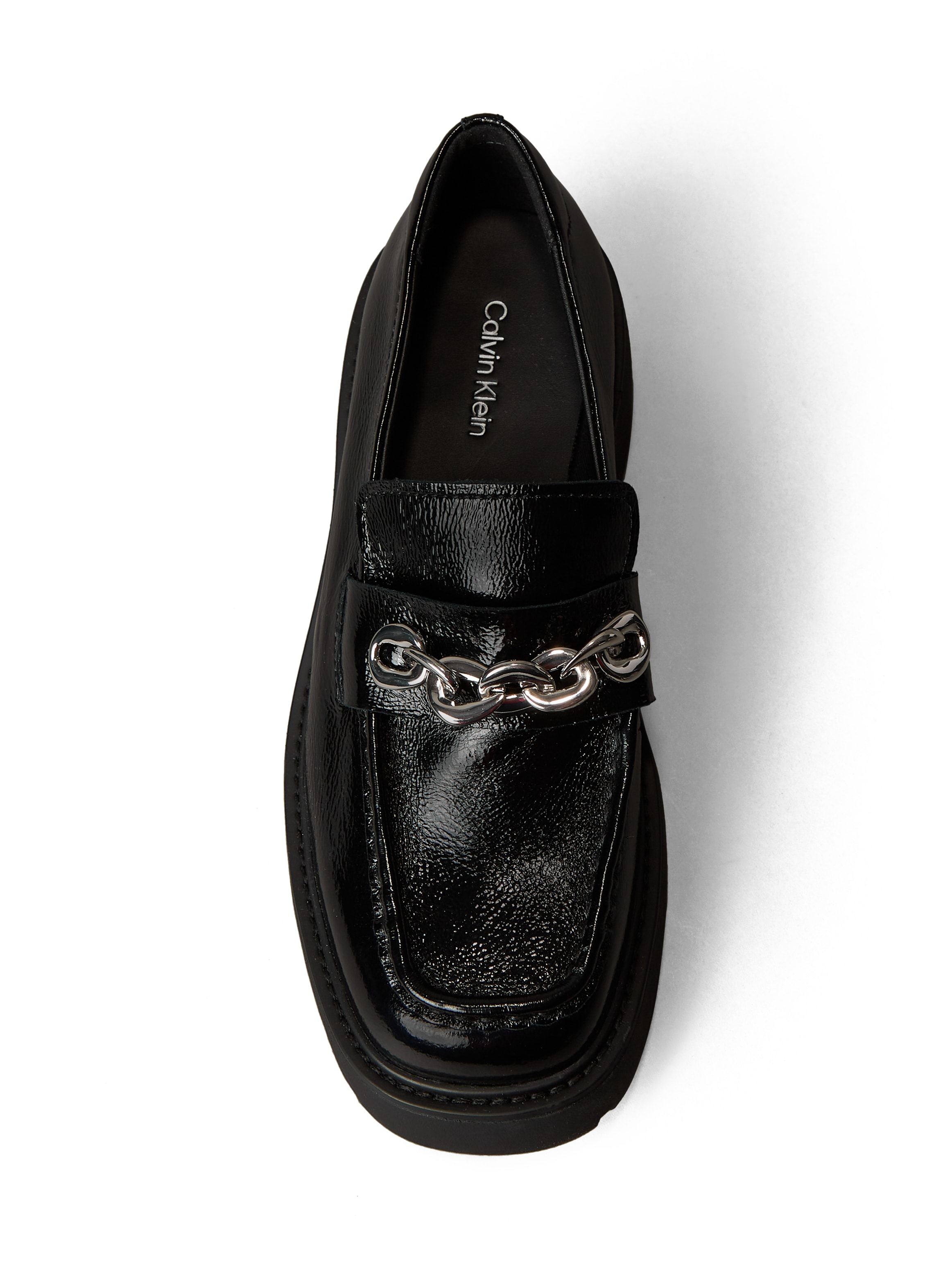 Calvin Klein Jeans Loafer »CHUNKY LOAFER HDW LTH«  Slipper, Schlupfschuh, Business-Halbschuh mit Zierkette